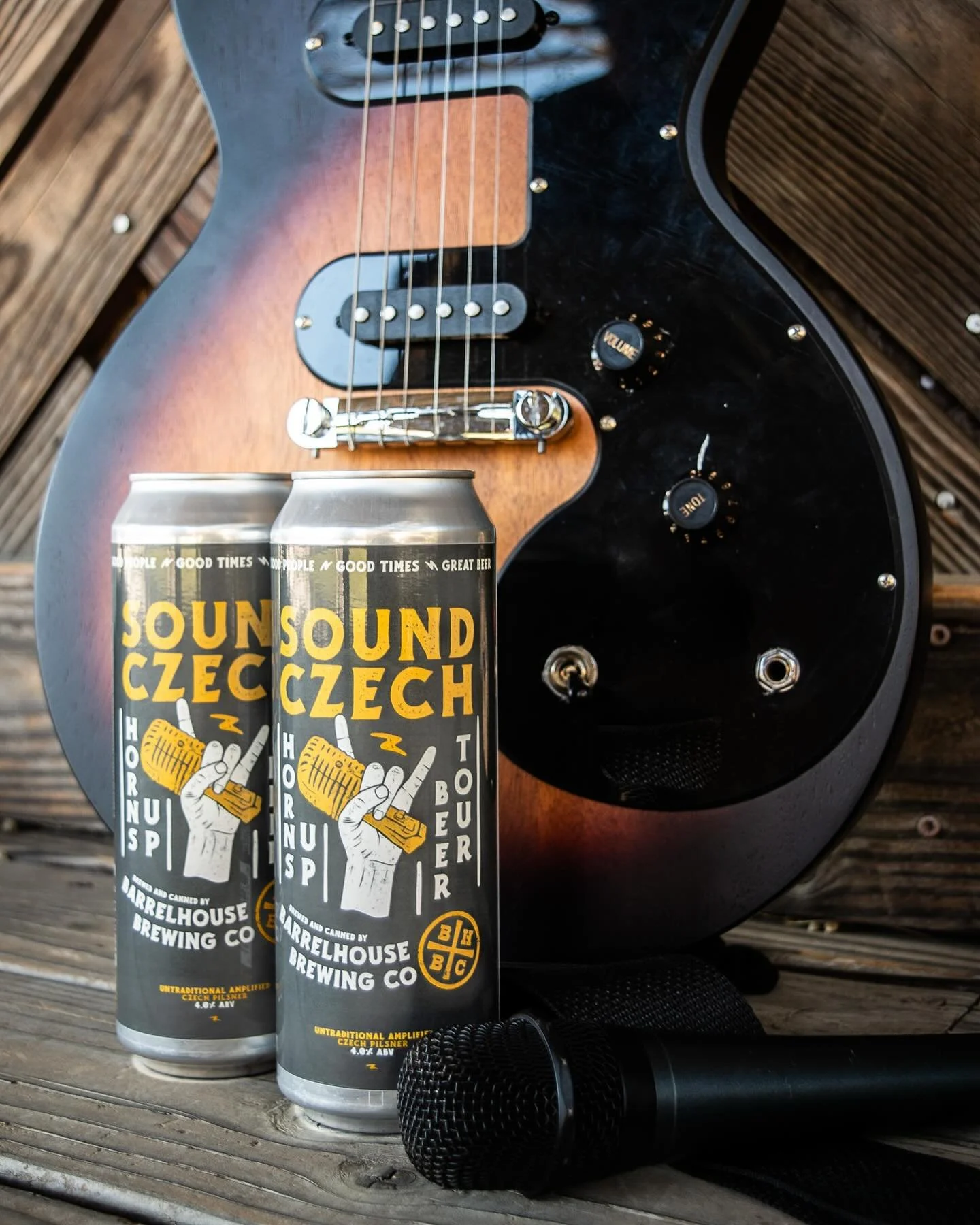 We call it Sound Czech for a reason 🎵 This crisp Pilsner was brewed for nights like these, under the lights, cold beer in hand, and live music filling the air. Still on draft and in 19.2 cans, grab a 4-pack and come catch the shows tonight and tomor
