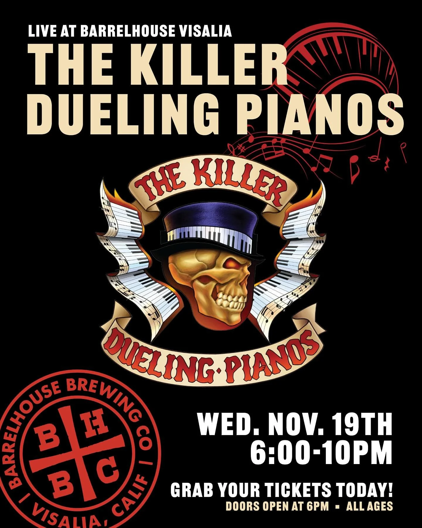 🎹🔥 VISALIA, THEY&rsquo;RE BACK FOR ROUND TWO! 🔥

Couldn&rsquo;t get enough the first time? Neither could we. 

The Killer Dueling Pianos are returning to Visalia on Wednesday, Nov 19th for another unforgettable night of music, madness, and full-th