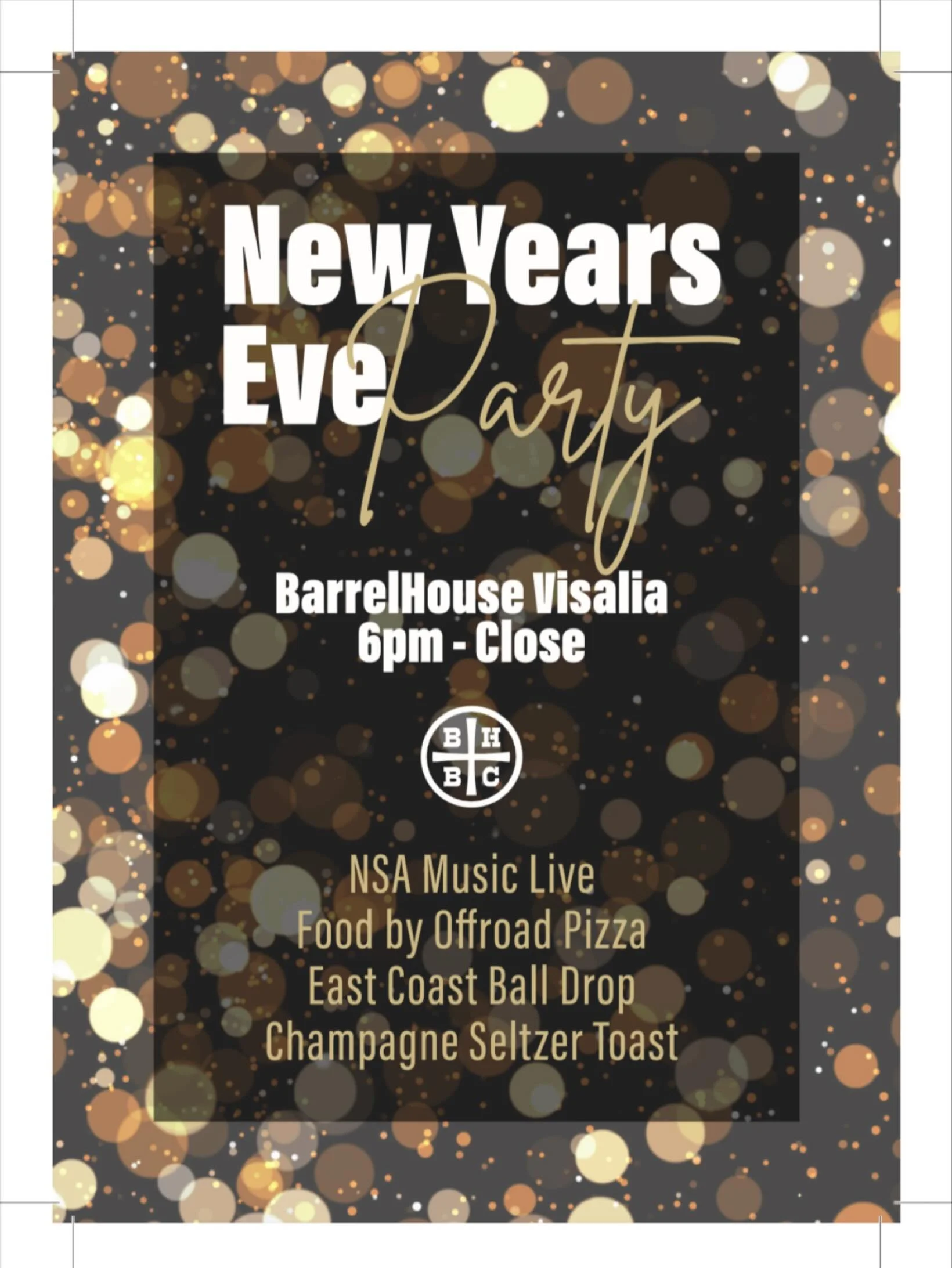 Countdown, Cheers, &amp; Cold Beer 🍾 New Year&rsquo;s Eve party starts here! 
East Coast ball drop 🪩 Live music ft. NSA Music Live 🎶 Off-Road Pizza Truck serving late 🍕
Beers Flowing into the New Year✨

Tag your crew &amp; bring the confetti! 
Se