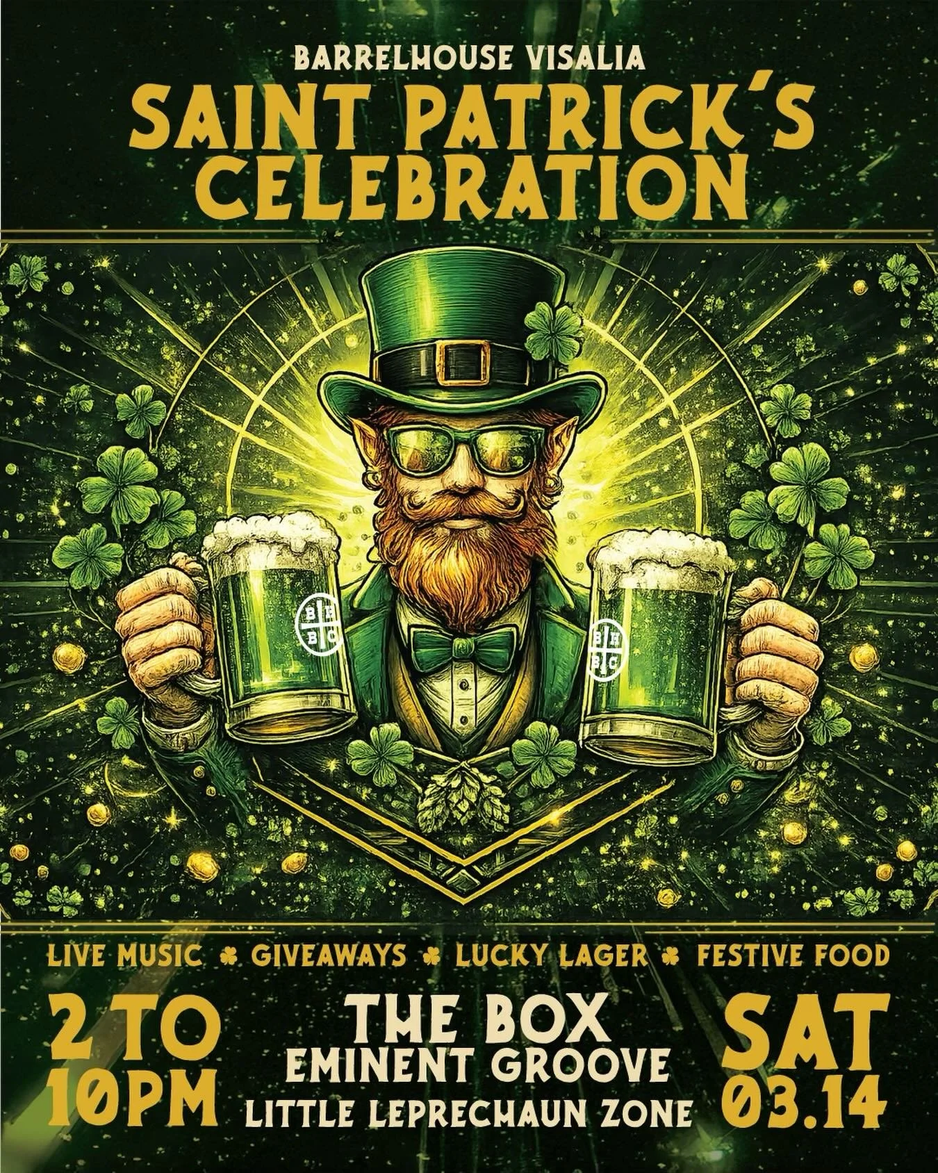 We&rsquo;re doing St. Patrick&rsquo;s a little differently in Visalia this year 🍀✨

Get ready for a full-on groove session at BarrelHouse Visalia on Saturday, March 14 from 2&ndash;10 PM. The Box is bringing heavy R&amp;B, soul, funk, and hip-hop co