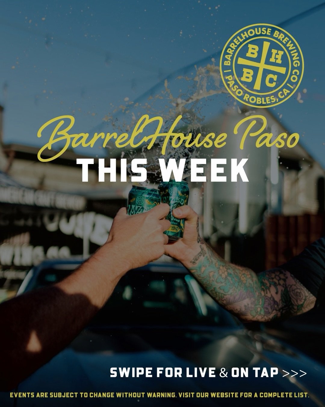 The taps don&rsquo;t slow down around here. 🍻

Wednesday we&rsquo;re kicking things off with Bingo&mdash;cold beer in hand, a little friendly competition, and bragging rights on the line.

Friday night the amps turn on and the beer keeps flowing wit