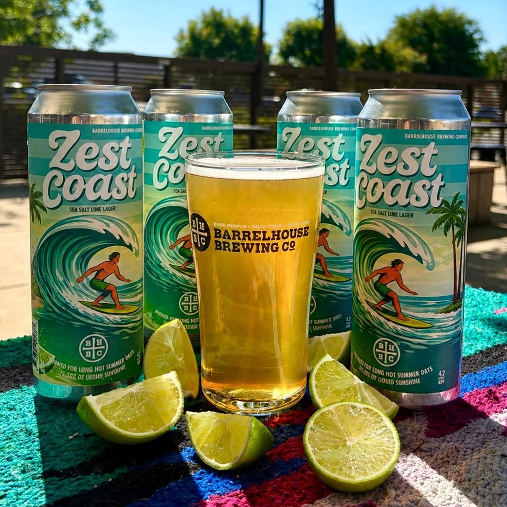 ☀️ Meet your new sunshine sipper 🍋&zwj;🟩🍺
Zest Coast &mdash; our Sea Salt Lime Lager &mdash; is officially HERE! 

Crisp, refreshing, and made for these warm Bakersfield days&hellip; this one&rsquo;s basically sunshine in a glass. 🍺

Grab one in 