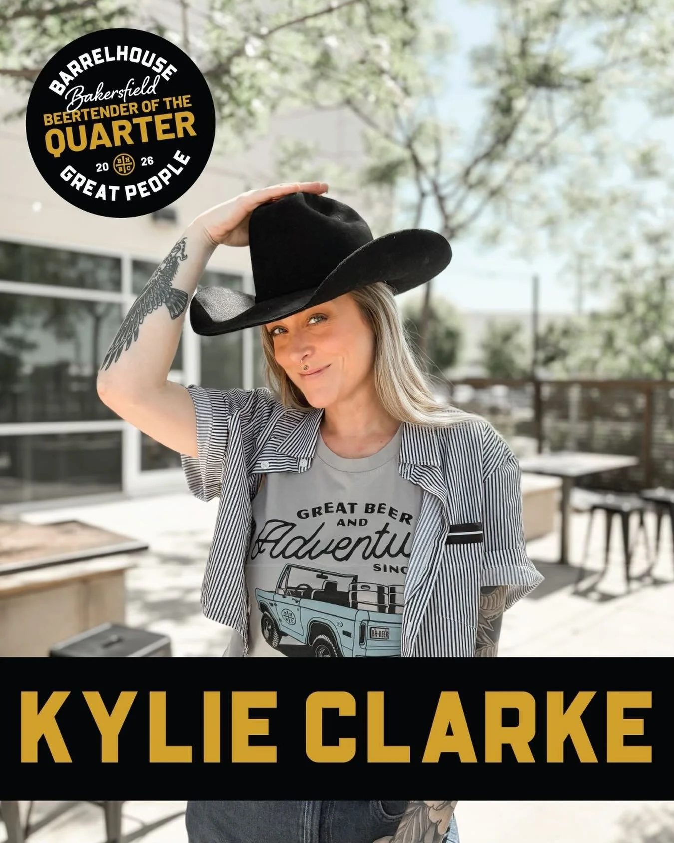 Congratulations to our very first Beertender of the Quarter, Kylie Clarke!🍻🏆

Kylie has set the tone for what it means to represent BarrelHouse Bakersfield, making her a clear choice for Beertender of the Quarter. She consistently shows up with a p