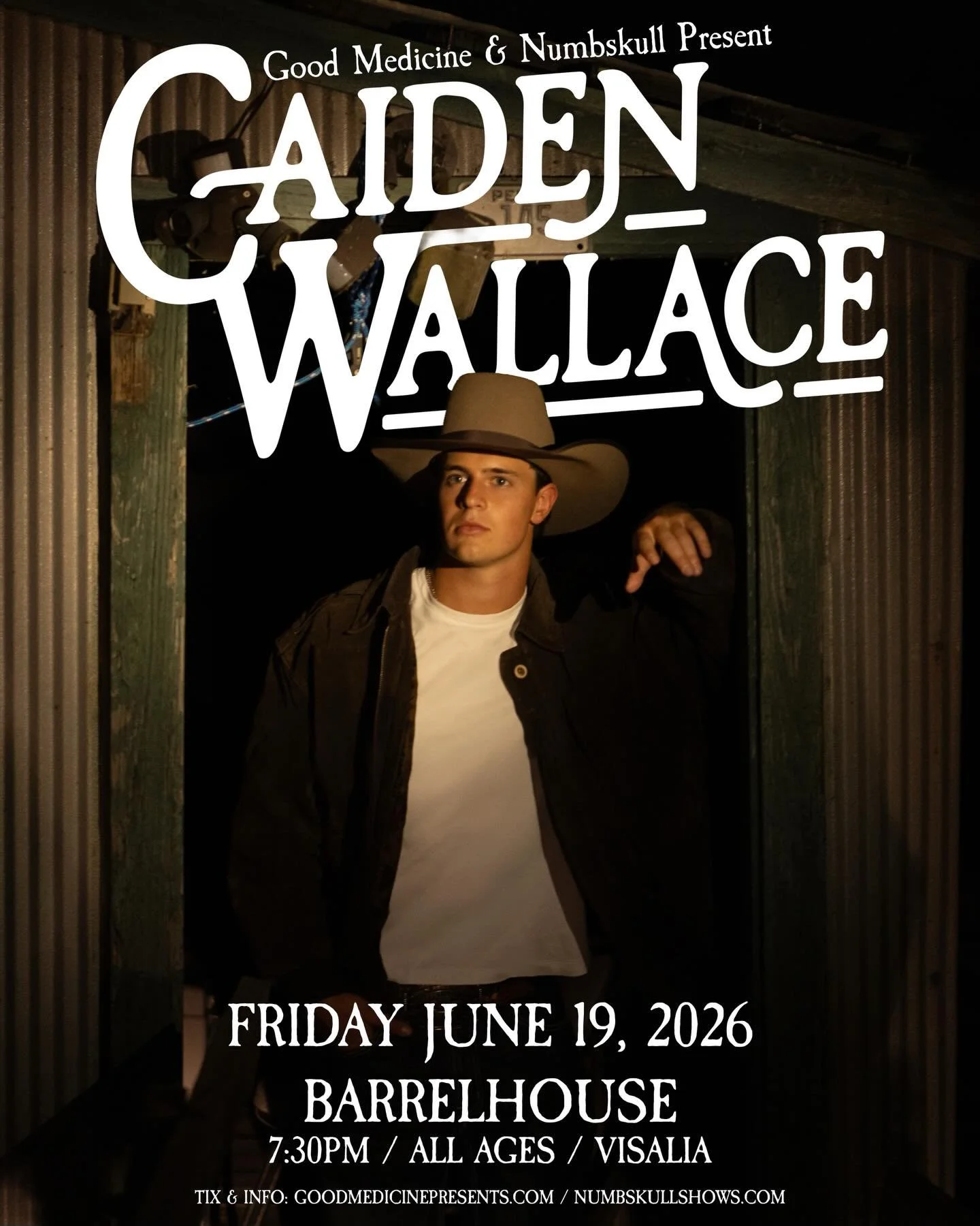 Tulare County native Caiden Wallace returns home for a special live performance at BarrelHouse Brewing Co. in Visalia on Friday, June 19, 2026.

Presented by Good Medicine and Numbskull, this all-ages show showcases one of country music&rsquo;s faste
