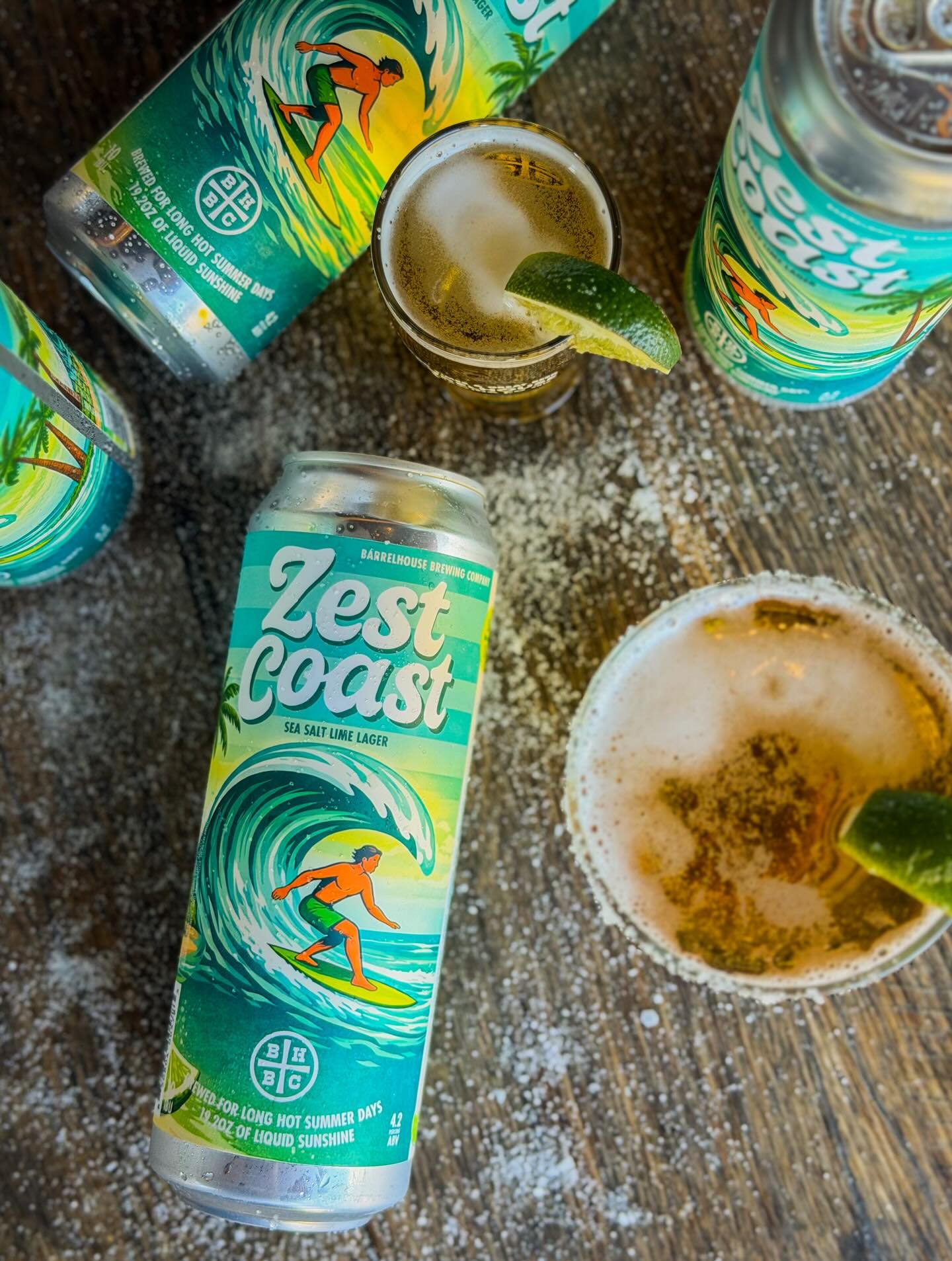 Zest Coast Lager 🍋&zwj;🟩
Sea Salt Lime Infused Lager is back! 
Central Coast inspired &amp; perfect for long sunny days🌊

Available on draft &amp; take home a taste of sunshine with a 4-pack! 
See ya soon! 
Cheers☀️
#goodpeoplegoodtimesgreatbeer