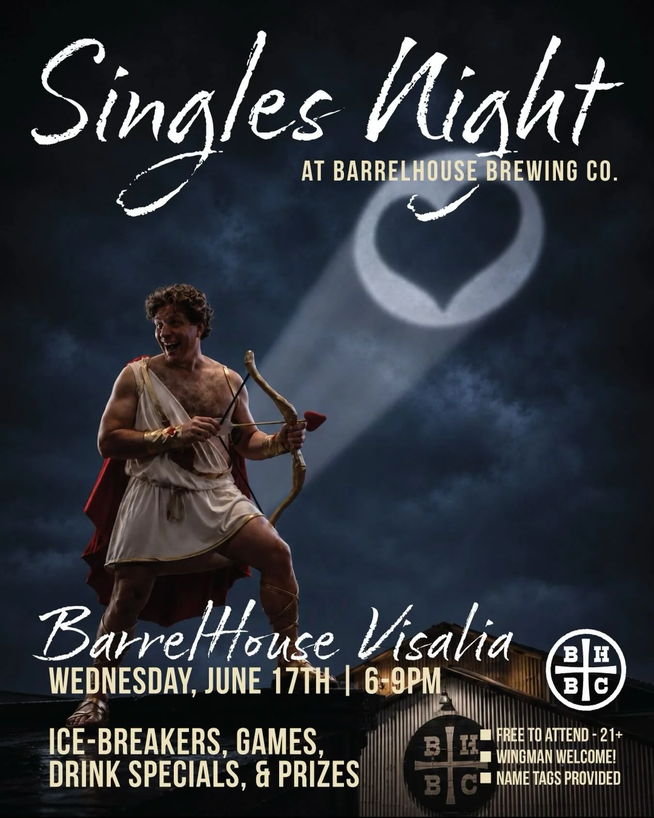 💘 SINGLES NIGHT IS BACK 💘

Cupid is making a special appearance and bringing all the good vibes your way. ❤️🏹

Join us on June 17th for a night of meeting new people, making connections, and maybe even finding your perfect match.

✨ Ice Breakers
?