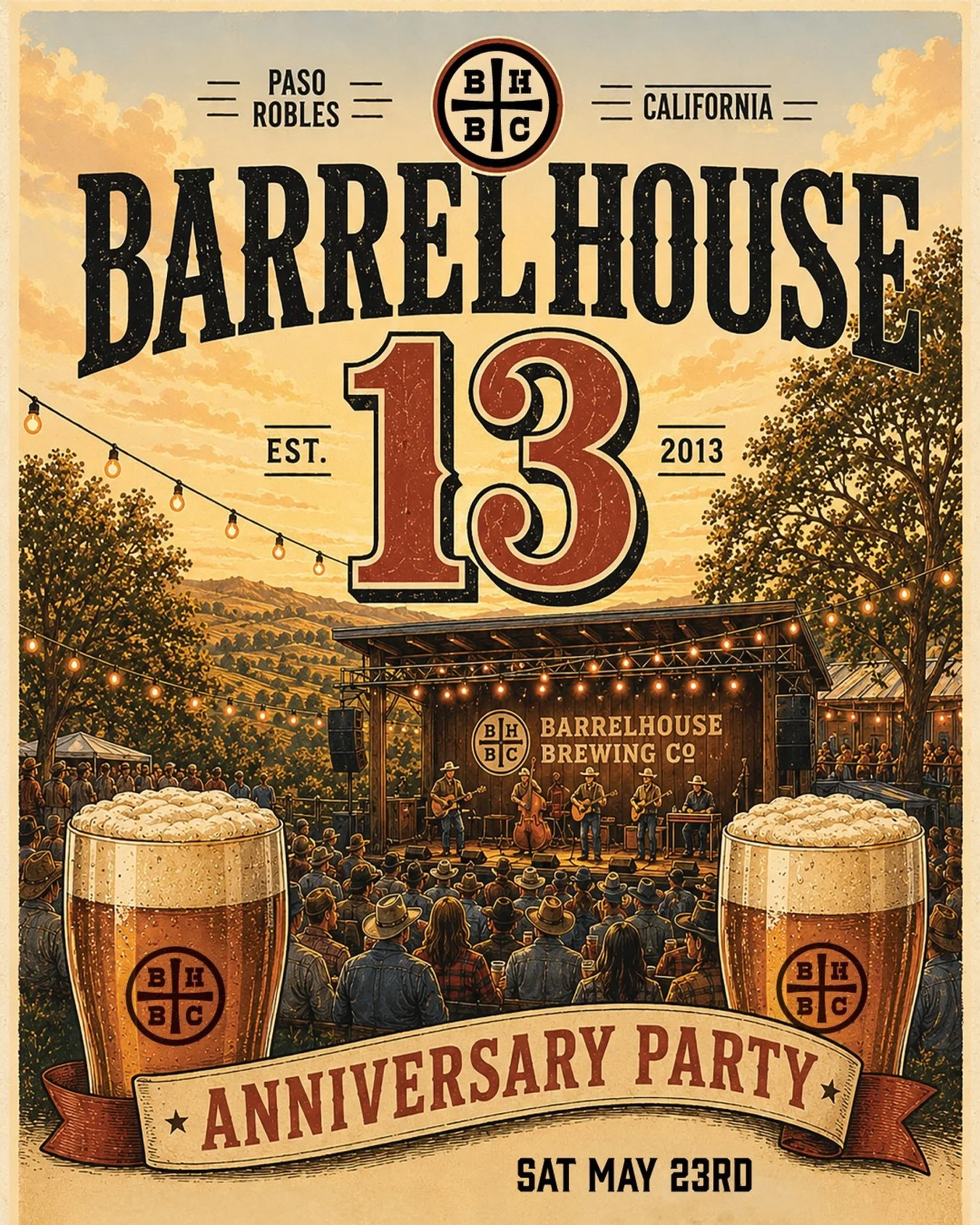 13 years of cold beer, loud music, dusty boots, and the kind of people that make this place what it is.

And on May 23rd, we&rsquo;re throwing one hell of a party in Paso to celebrate it.

From 1&ndash;7PM the beer will be flowing, the bull will be b