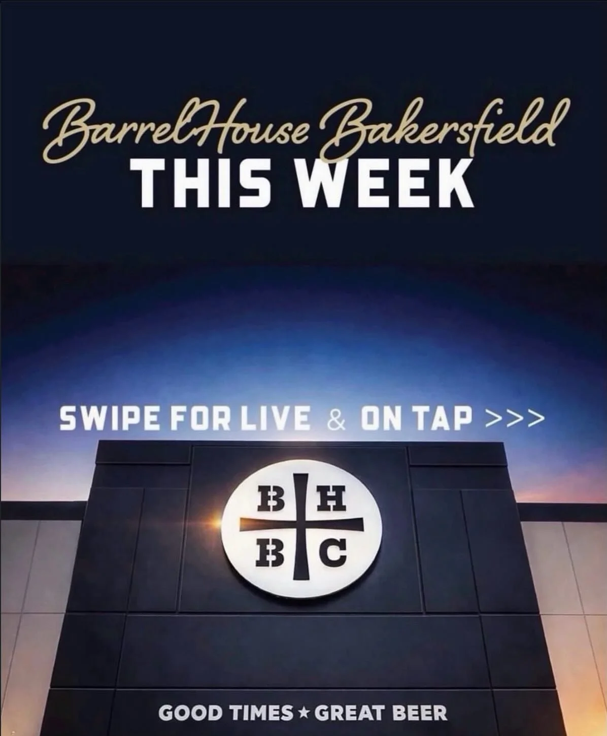Hope everyone&rsquo;s week is off to a great start 🍻 &mdash; Here&rsquo;s what&rsquo;s going down at BarrelHouse this week:

🪩 MONDAY &ndash; Kick The Dust Up | 6:30&ndash;8:30 PM
🧠 TUESDAY &ndash; Trivia Night | 6:30&ndash;8:30 PM
🎯 WEDNESDAY &n