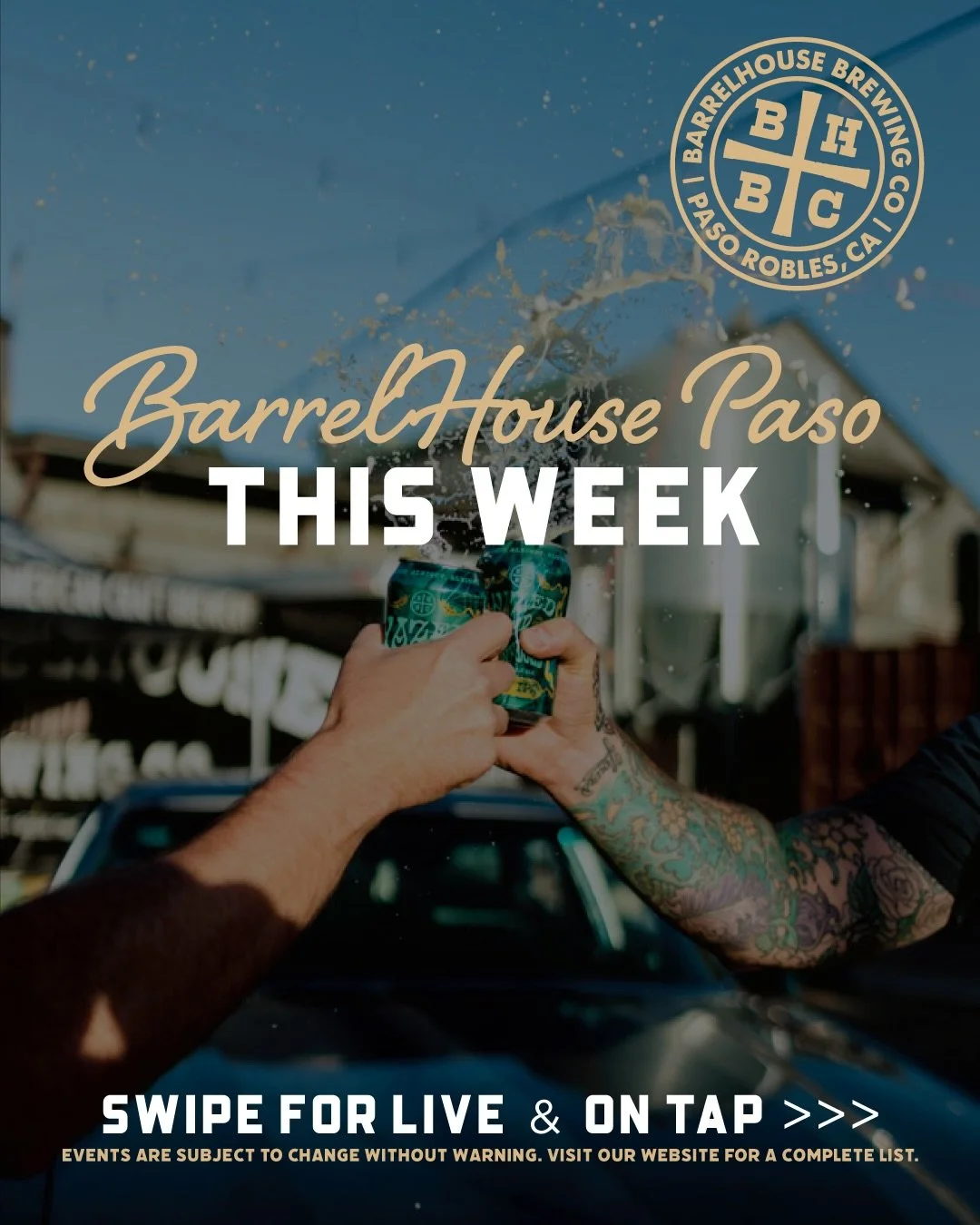 We&rsquo;re loading up the long weekend with cold beer, live country music, and three straight days of bands that know how to bring it.

🍻 WEDNESDAY | BINGO &bull; 6&ndash;8 PM
Free to play. All ages welcome. BarrelHouse prizes and free fries from S