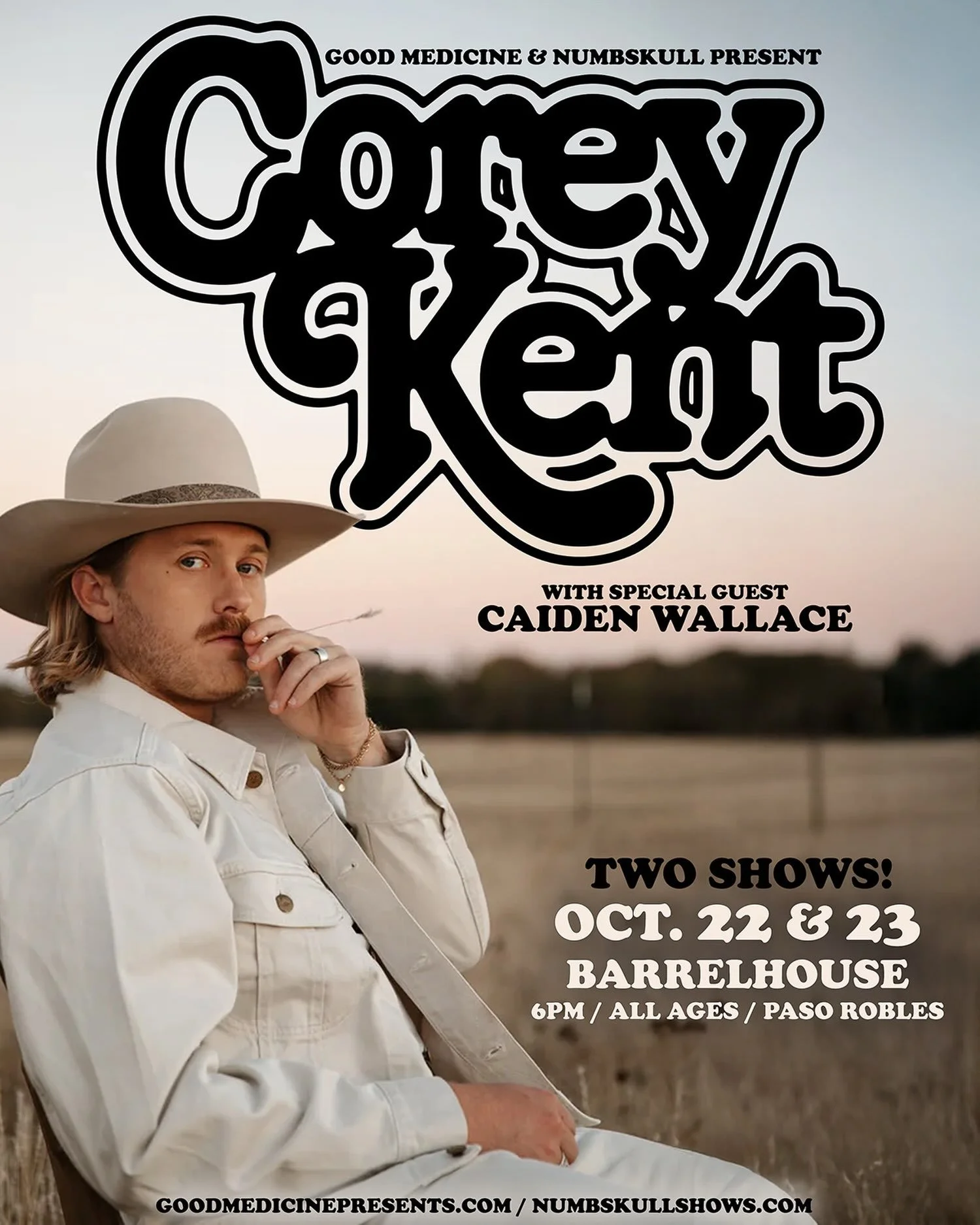 COREY KENT &mdash; SECOND NIGHT ADDED! 🤠🔥

Due to high ticket demand, we&rsquo;re adding a SECOND NIGHT with Corey Kent at the BarrelHouse Amphitheater!

Get ready to do it all over again on Friday, October 23rd. Two nights of Corey Kent, cold Barr