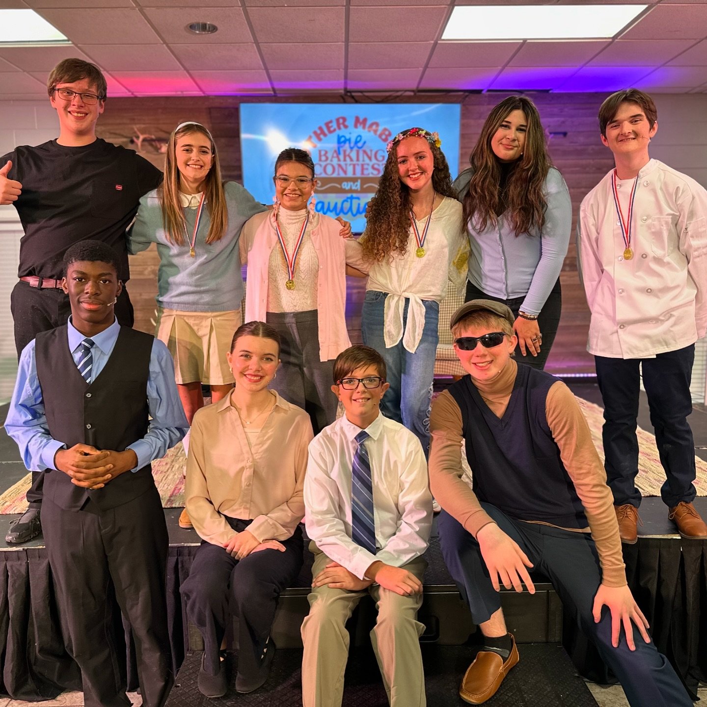 A Night of Mystery, Laughter, and PIE!

Last night, our Logic &amp; Rhetoric Theatre Arts students wowed the audience with two stellar performances of Murder at the Pie Auction! Guests enjoyed a delicious dinner featuring all kinds of pies&mdash;pizz