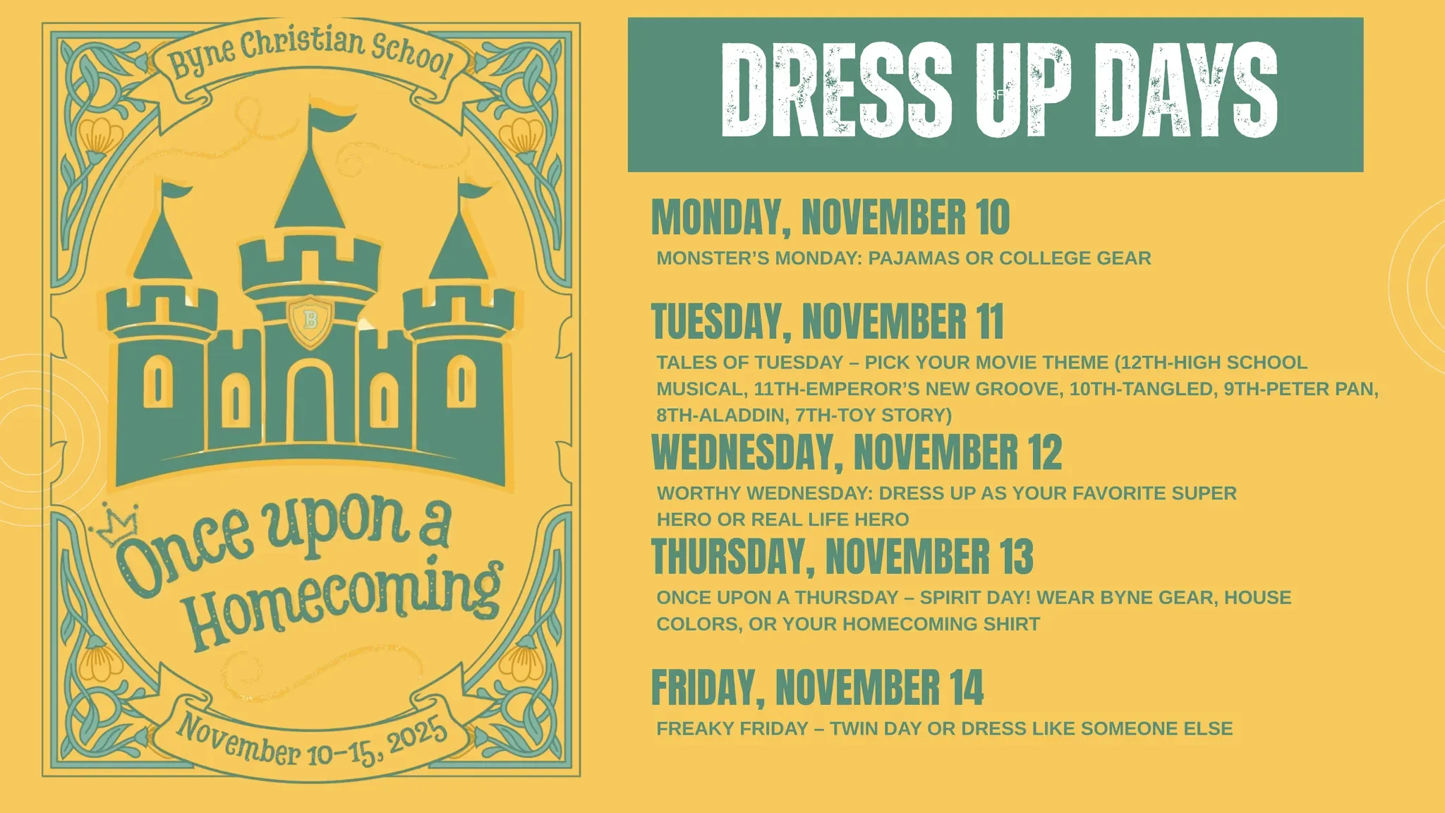 Once Upon a Homecoming: A Fairytale Week at Byne Christian School