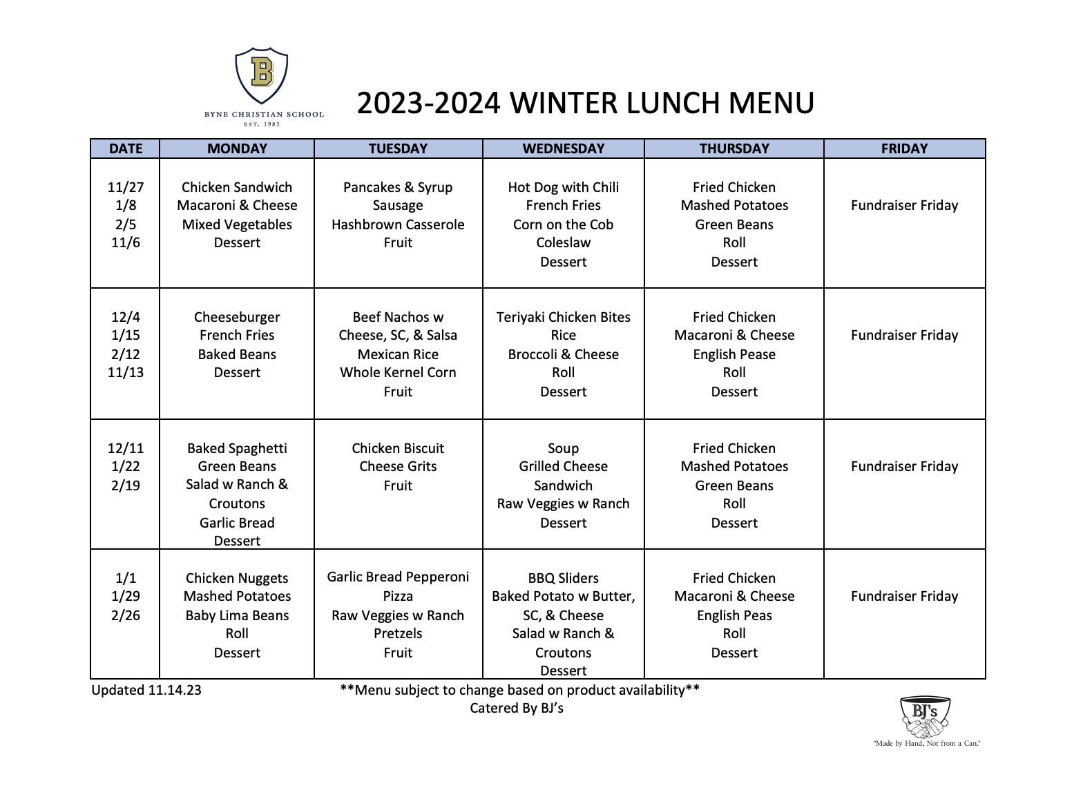 Lunch — Byne School