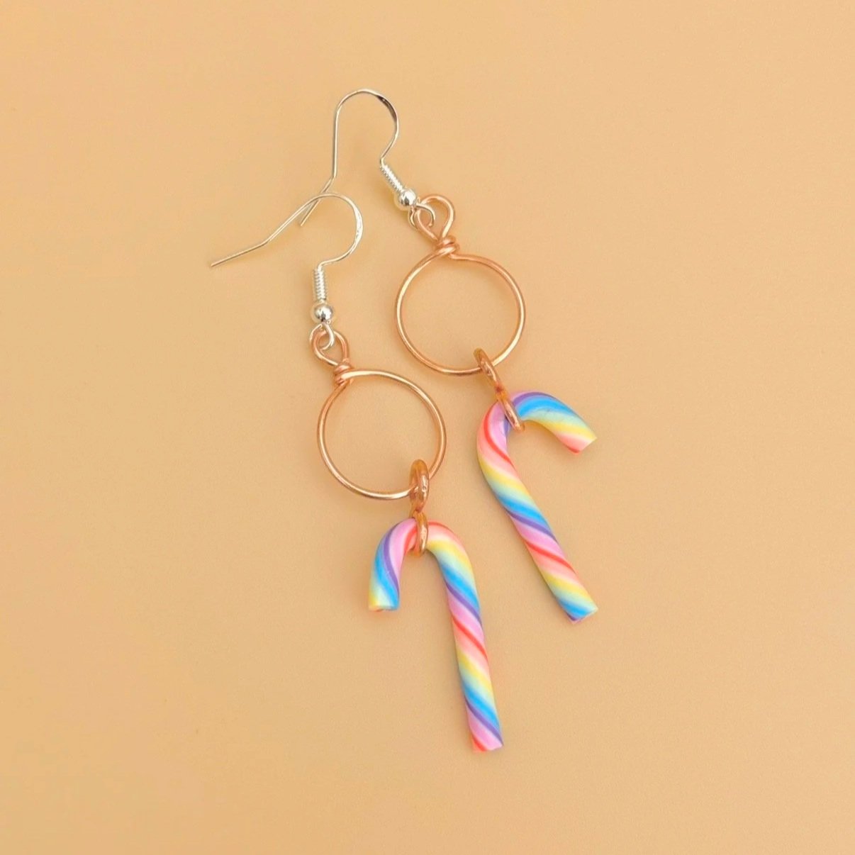 BUBBLEGUM Candy Cane Mini Hoops