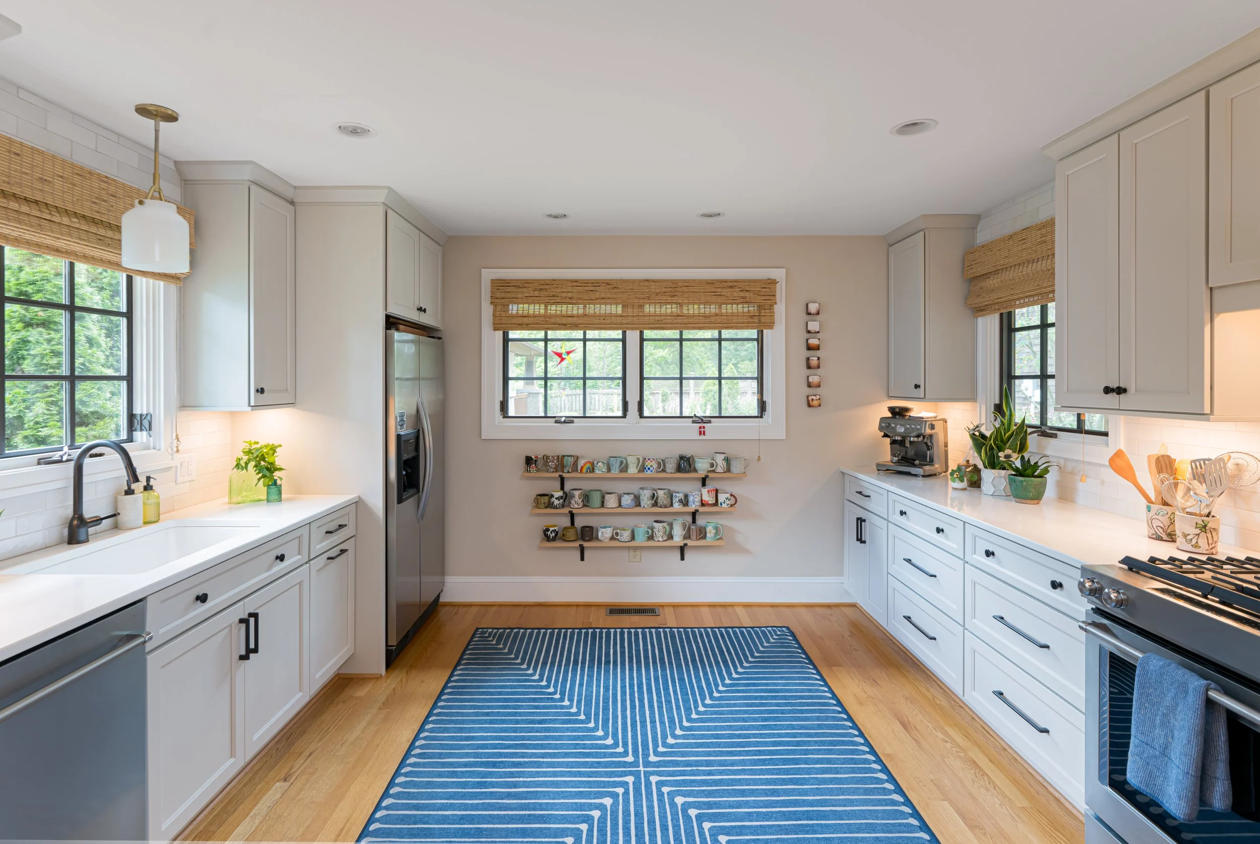 Photo by Ryan Theede Photography - Modern colorful cottage kitchen - Asheville, NC Interior Design