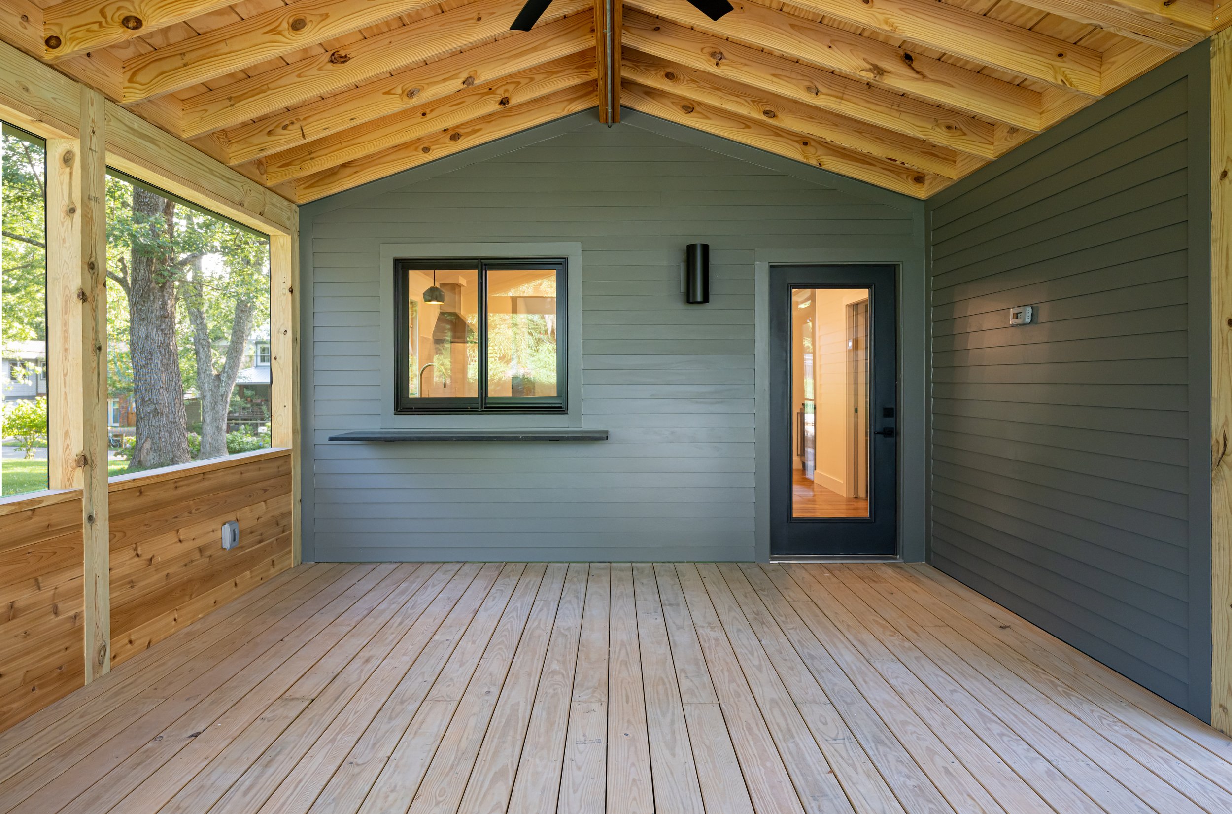 Construction by Lobo Builders - Photo by Ryan Theede Photography - Asheville Interior Design - Bungalow Renovation - Gorgeous Screened Porch