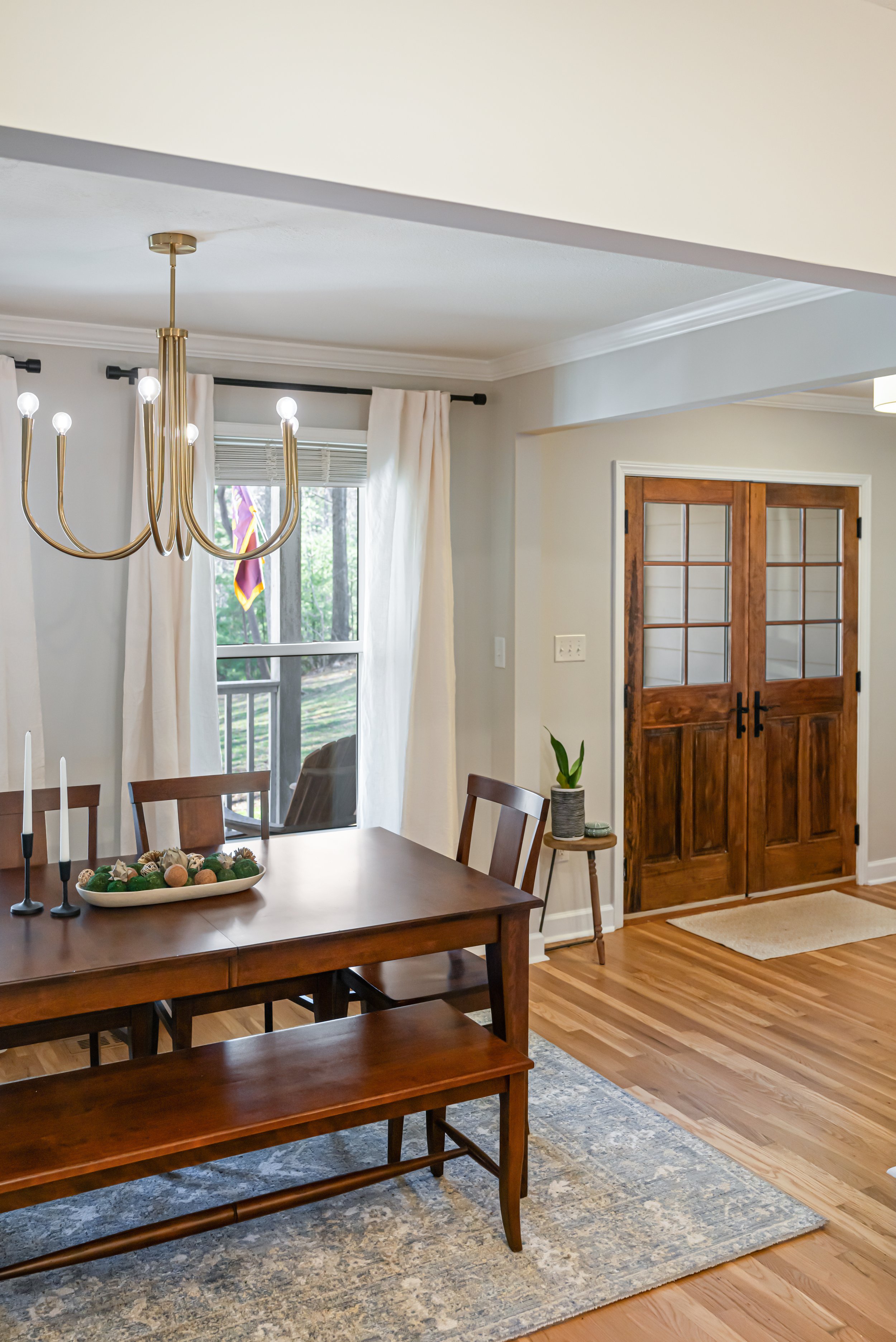 Construction by Semper Fi - Photo by Ryan Theede Photography - Asheville Interior Design - Open Concept Kitchen Renovation - Dining Space
