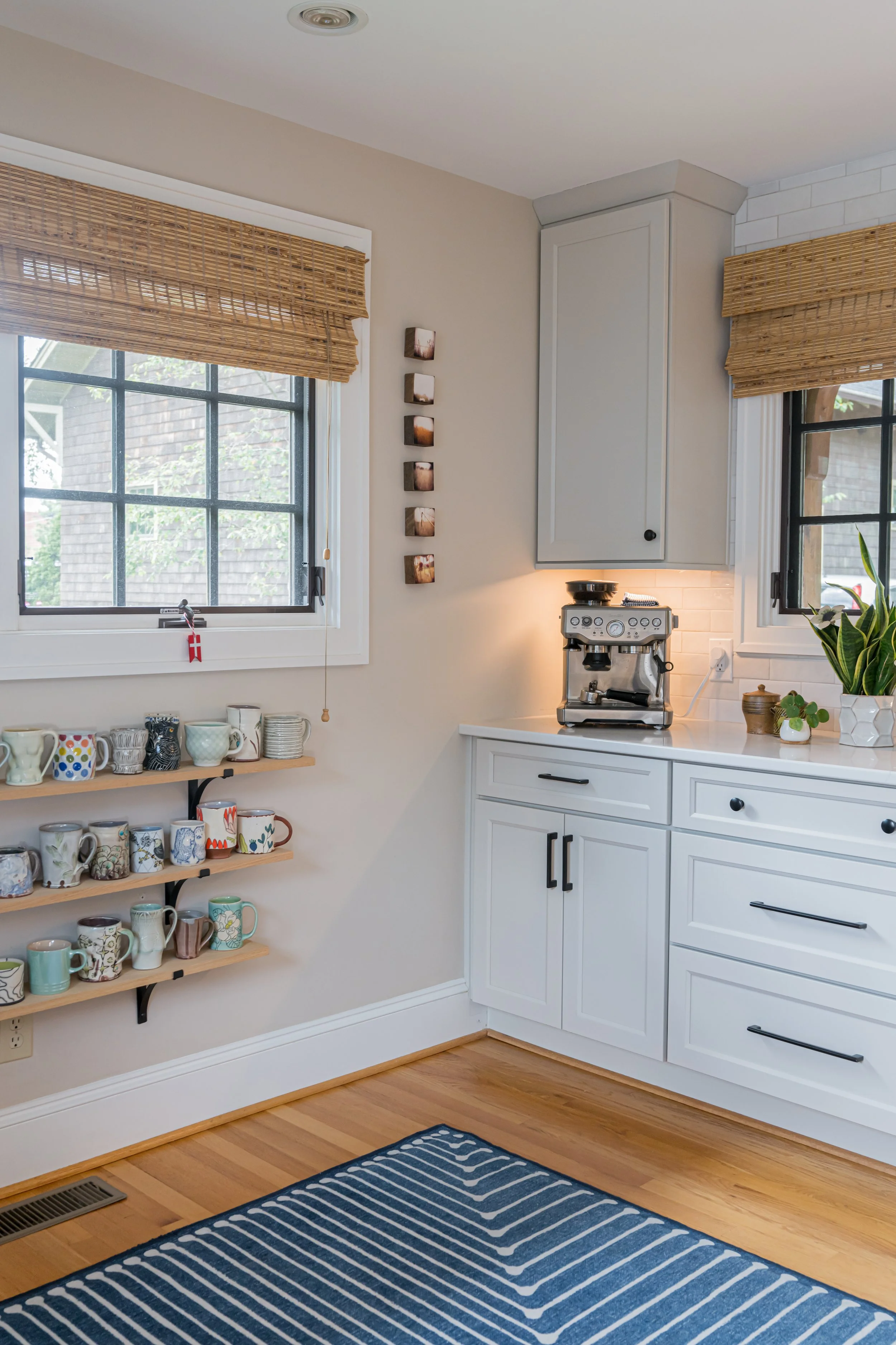 Photo by Ryan Theede Photography - Modern colorful cottage kitchen - Asheville, NC Interior Design