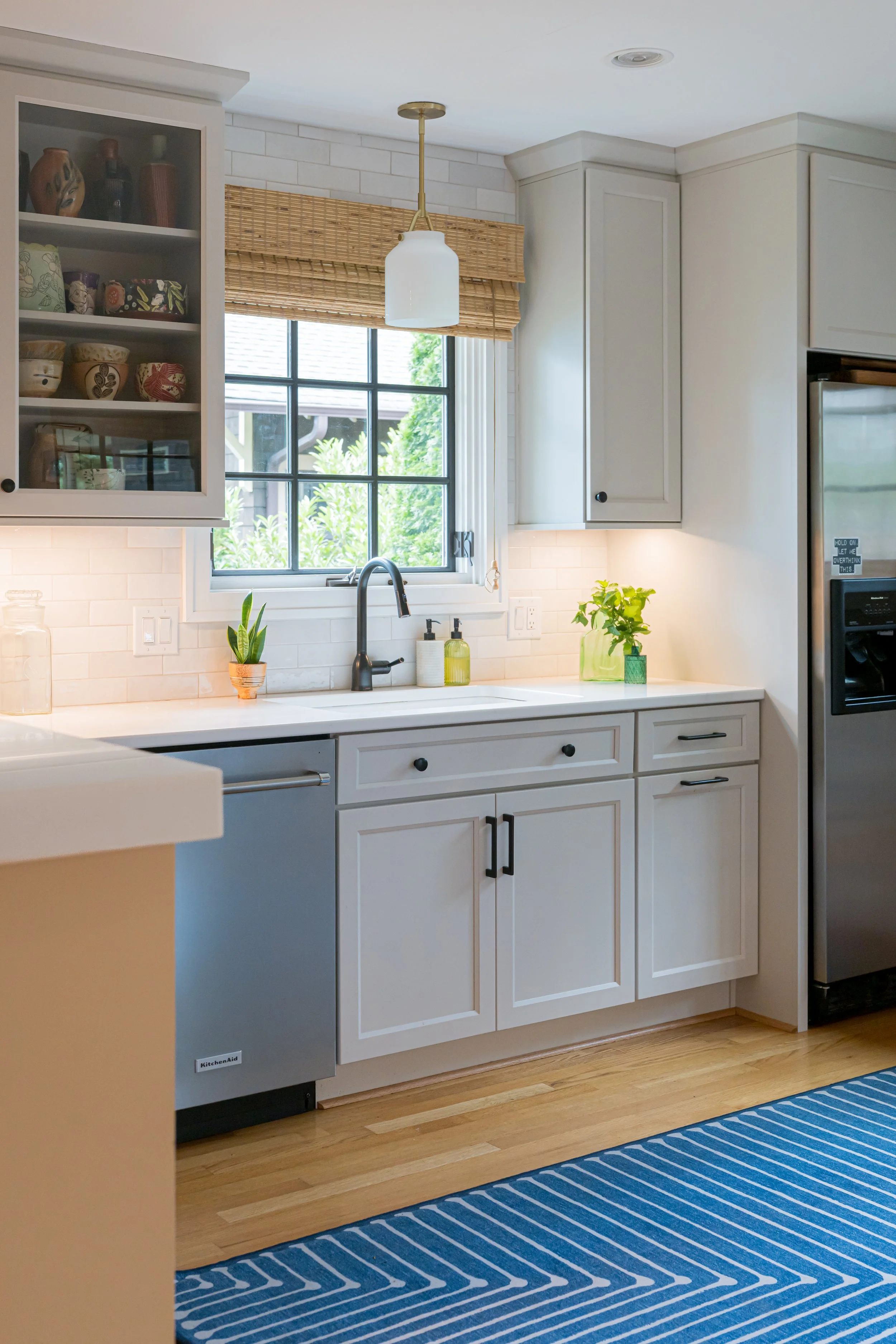 Photo by Ryan Theede Photography - Modern colorful cottage kitchen - Asheville, NC Interior Design