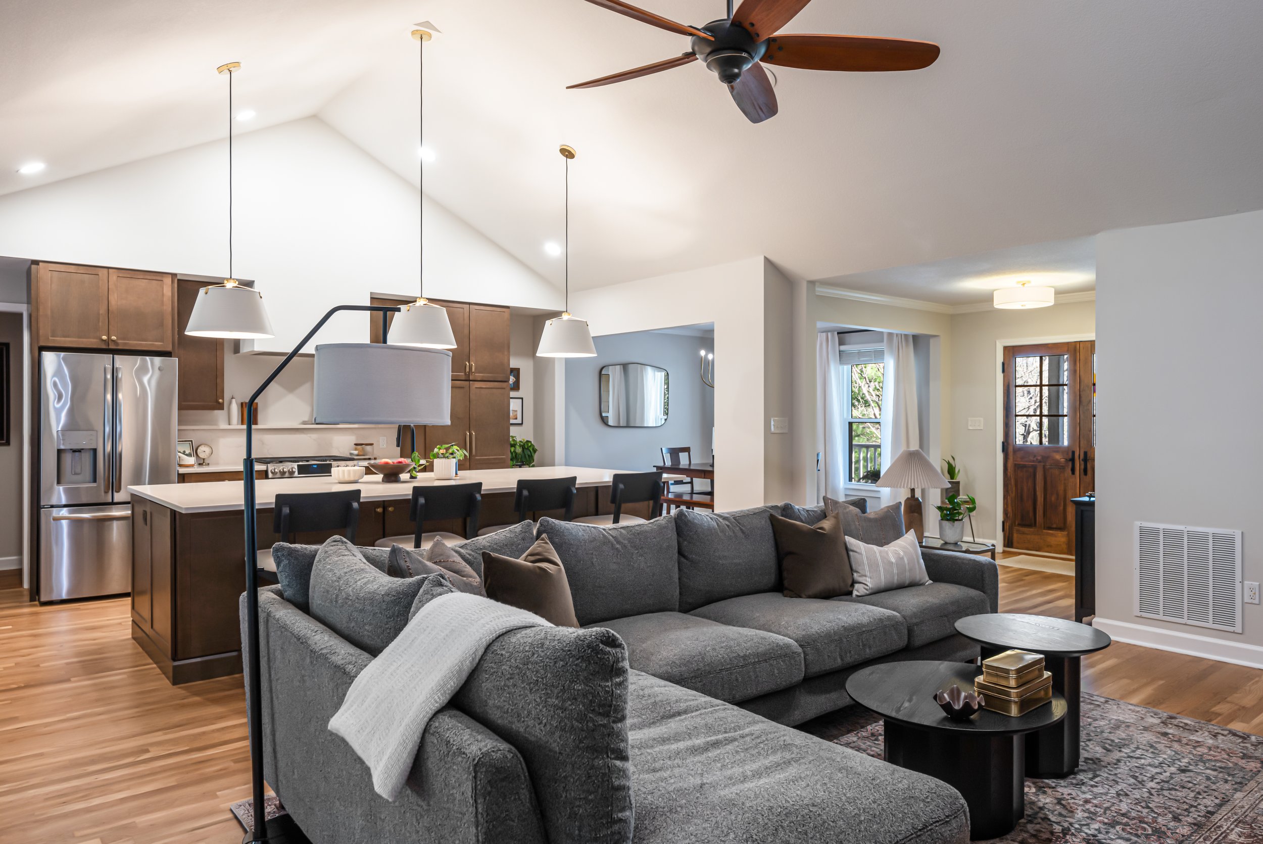 Construction by Semper Fi - Photo by Ryan Theede Photography - Asheville Interior Design - Open Concept Kitchen Renovation - Vintage Meets Modern
