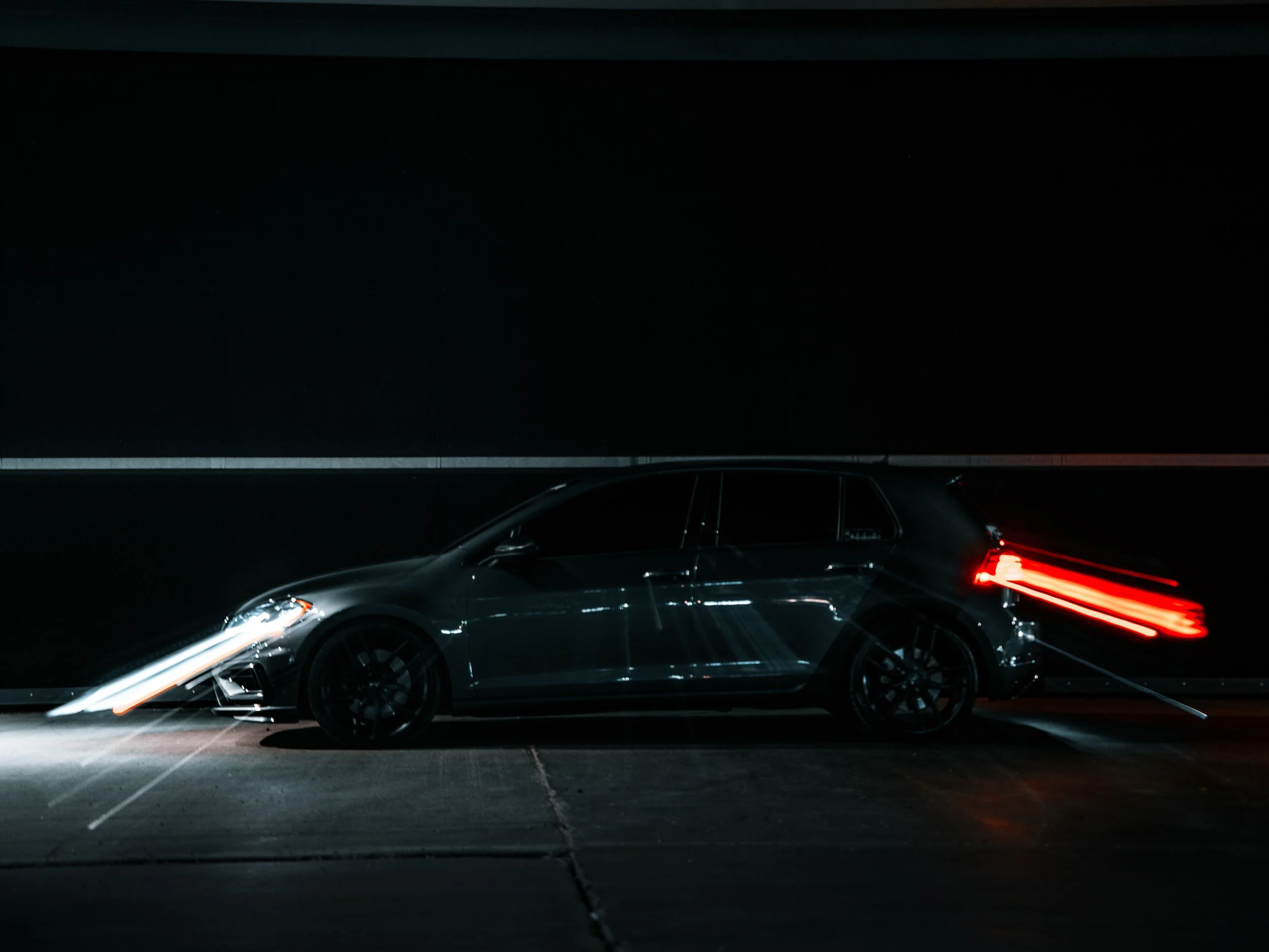 Volkswagen Golf long exposure | Edmonton automotive photographer DarkShark Media