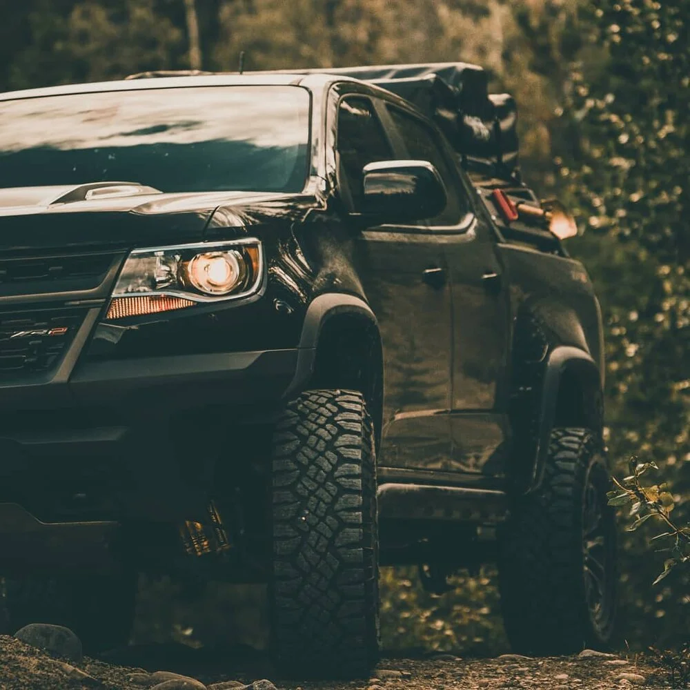 Chevrolet Colorado ZR2 parked on dirt road | Edmonton automotive photographer DarkShark Media