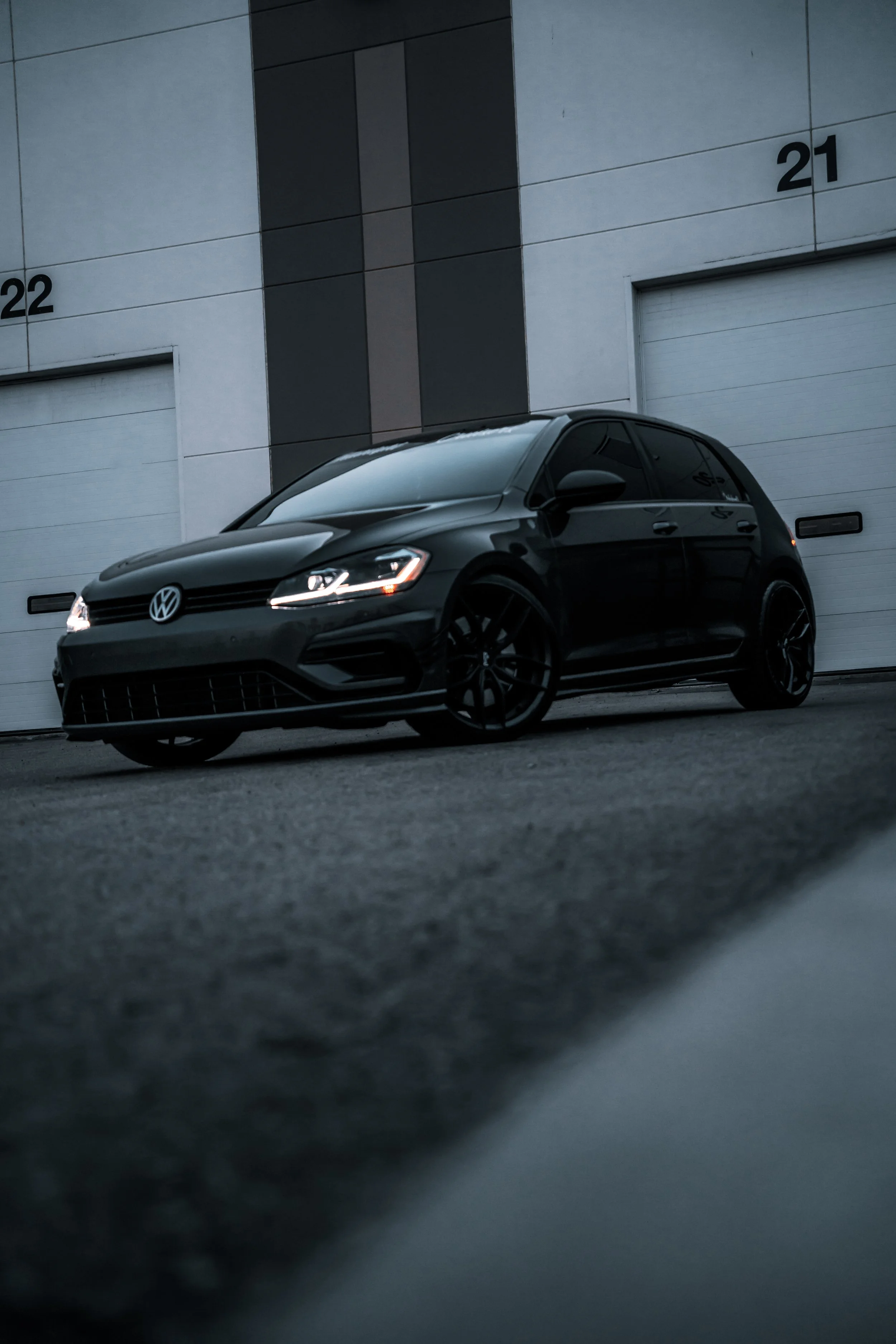 Volkswagen Golf shot from a low angle | Edmonton automotive photographer DarkShark Media