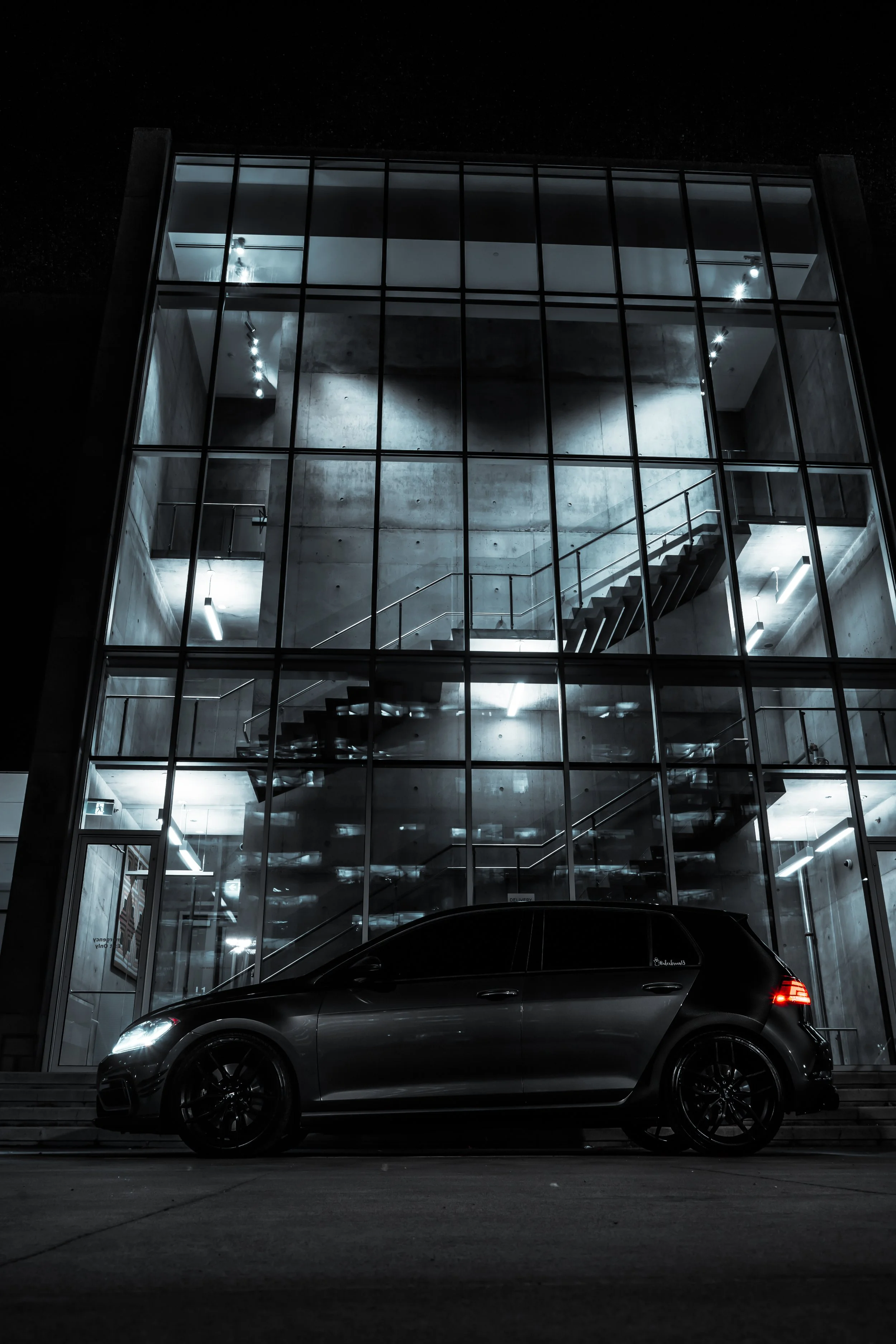 Volkswagen Golf in front of Alberta Museum in Edmonton, Alberta | Edmonton automotive photographer DarkShark Media