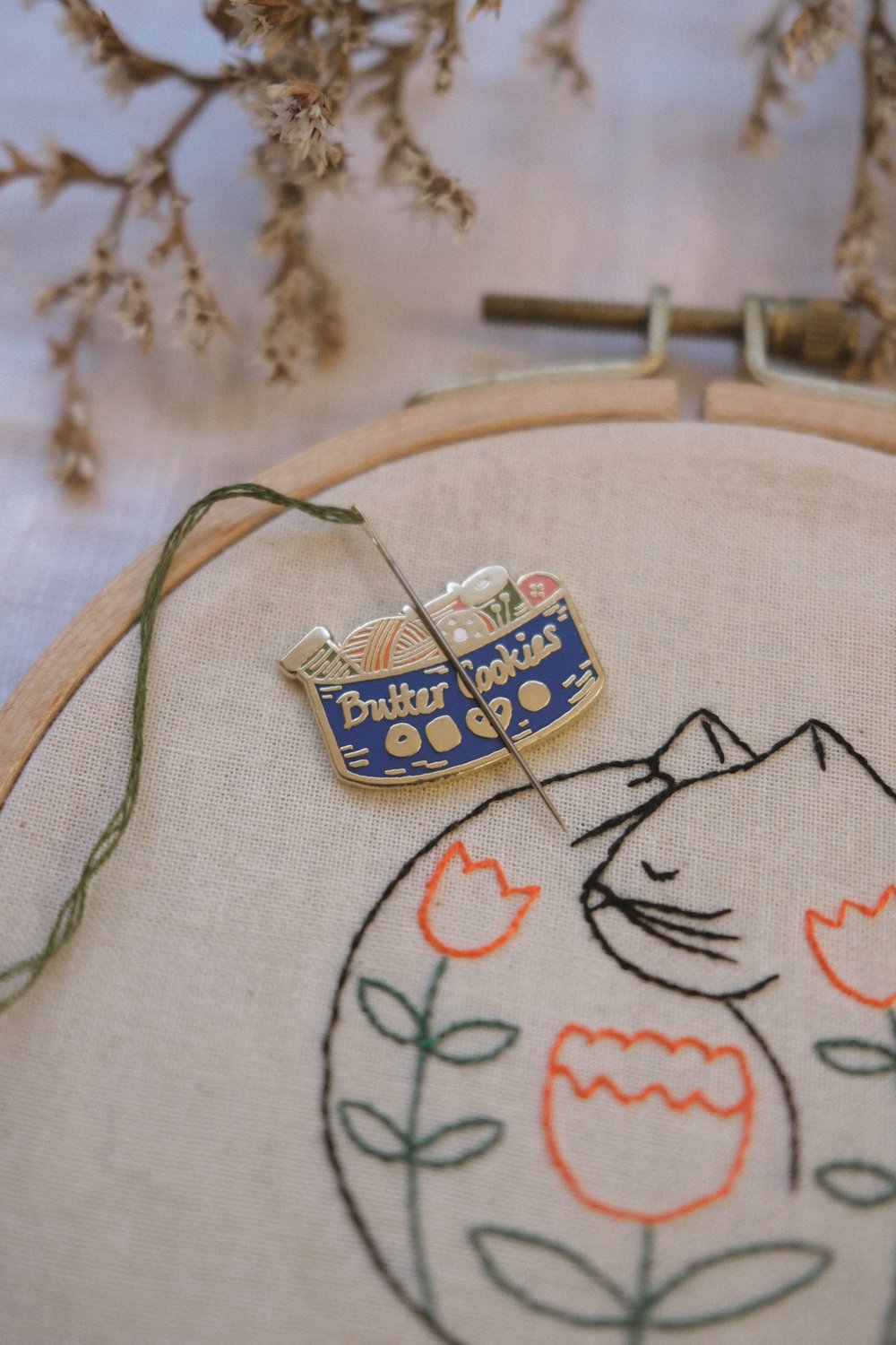 Square wood needle minder — Flourishing Fibers - Embroidery & Notions Like  No Other