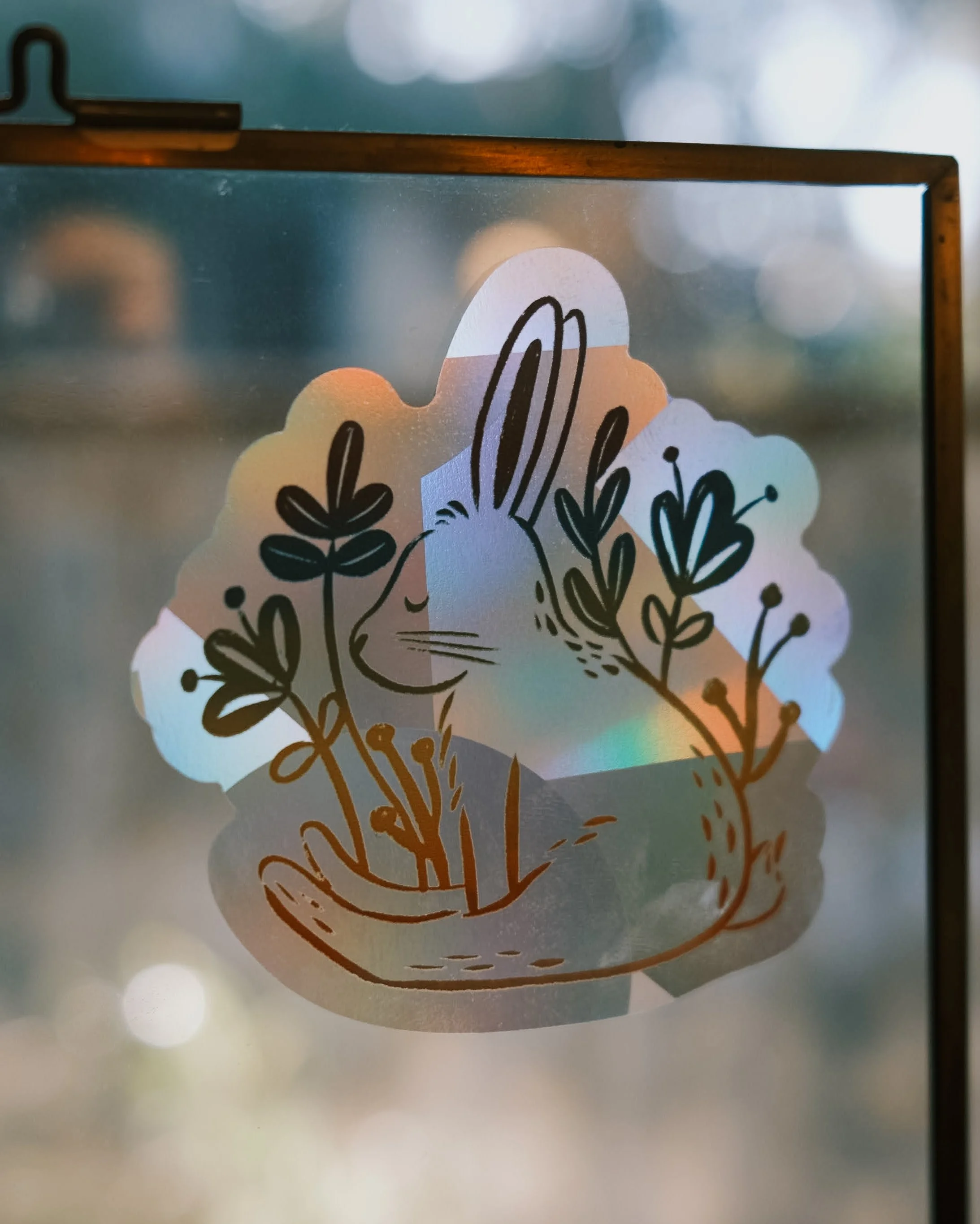 Rabbit Suncatcher Window Sticker — Justine Gilbuena
