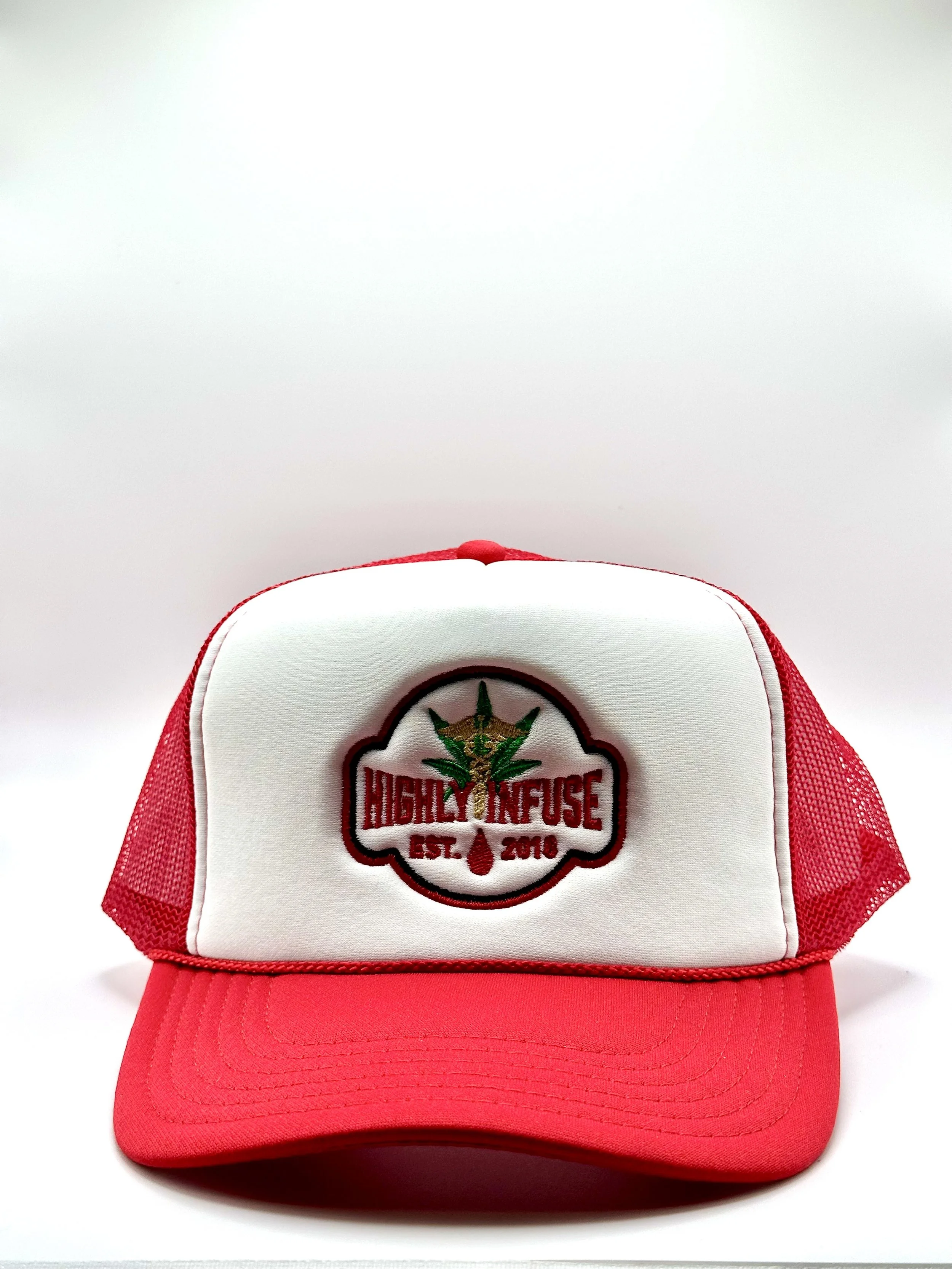 HIGHLY INFUSE EST. 2018 RED TRUCKER HAT