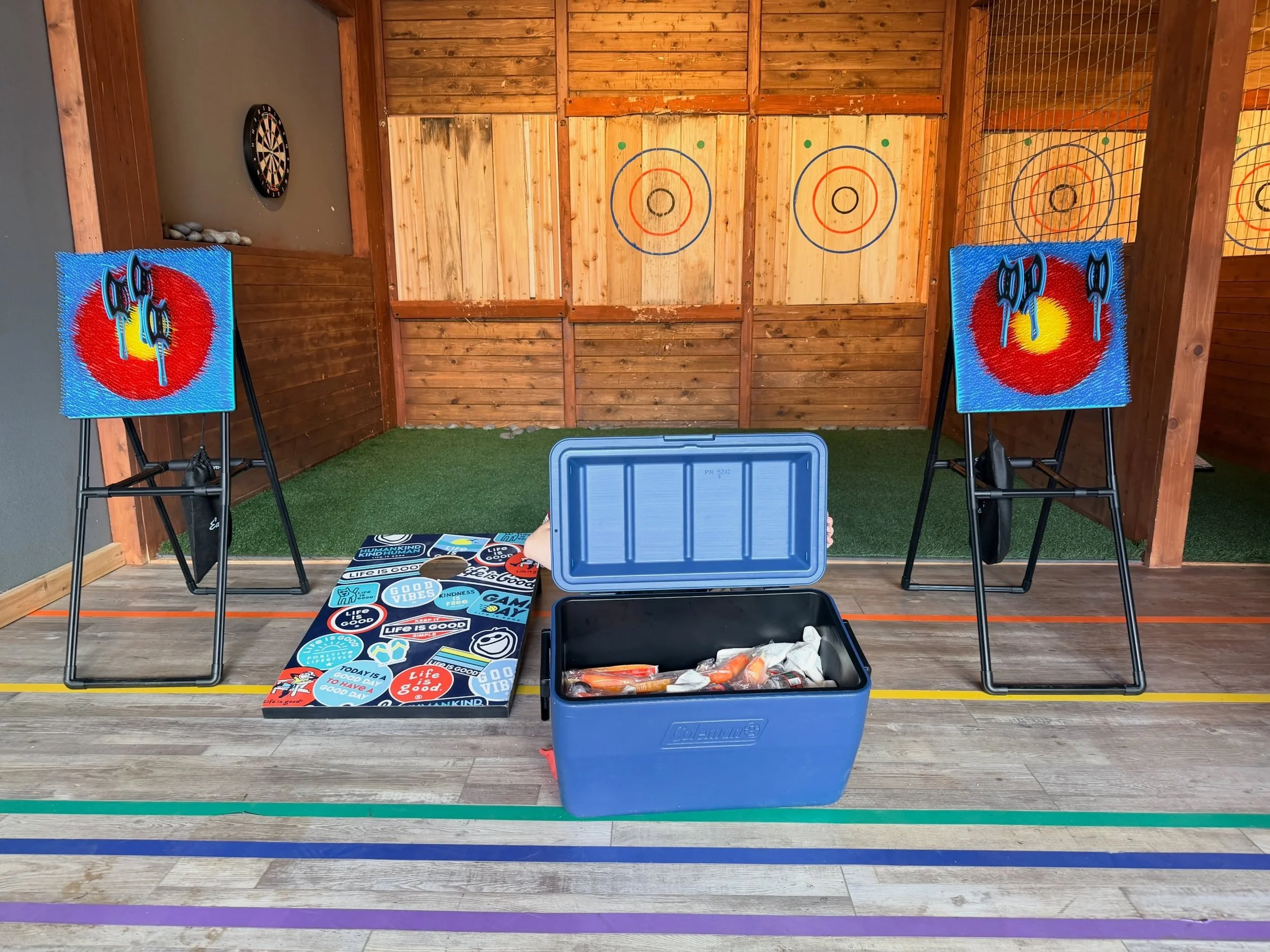 We  had a great time participating in today&rsquo;s Ice cream social on Mississippi Ave , where the only axes thrown were plastic ones🍦 
@mississippiave 
Stay tuned for more kids events!  #pdaxe #axethrowing #thingstodoportland #northportland portla