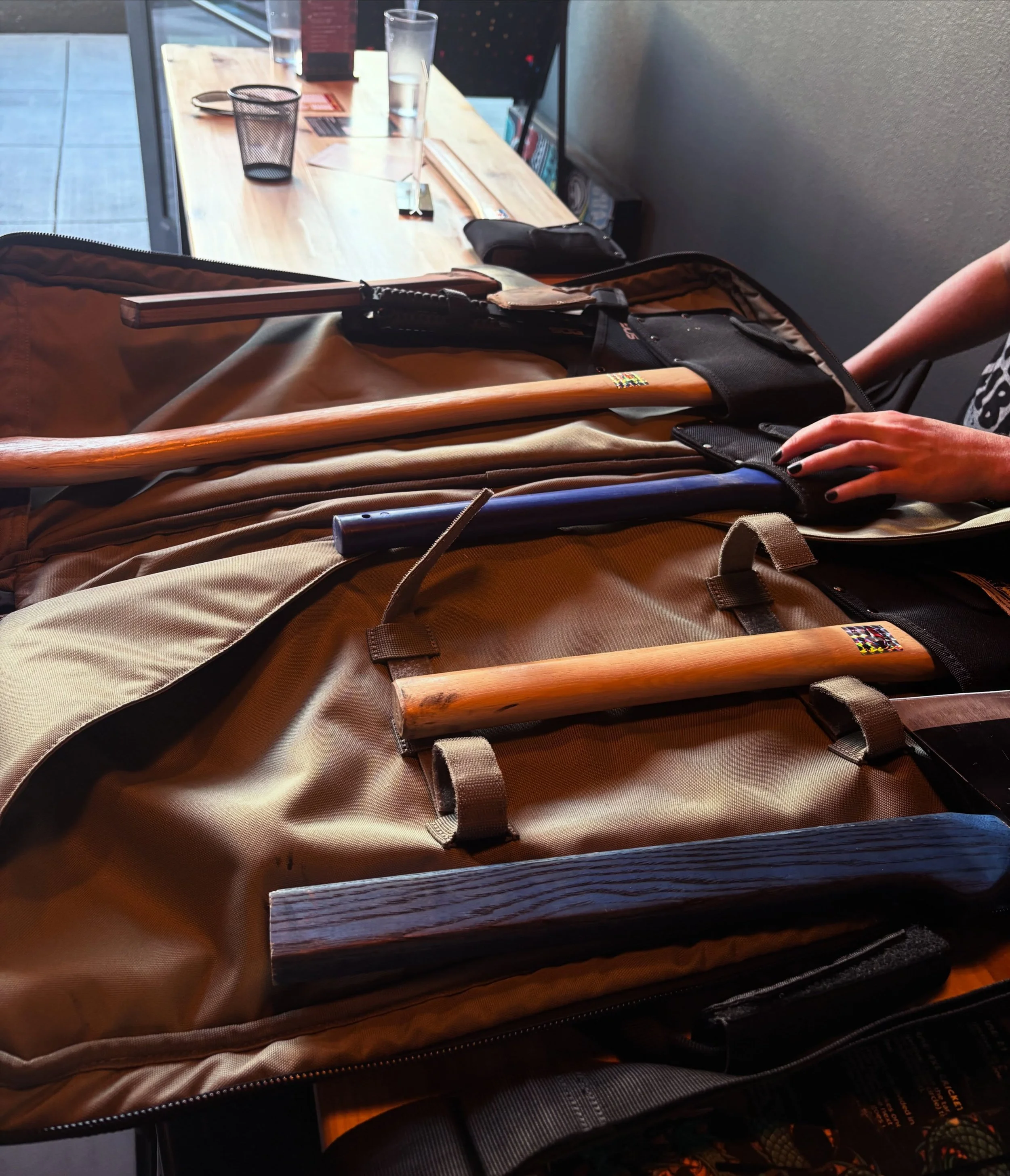 Surprised to see the &ldquo;Will you be bringing your own axe?&rdquo; question on our waiver? 

It was a pleasure to see all the goodies that our experienced throwers brought in! For everyone else, we have got the axe that will be just right for you 