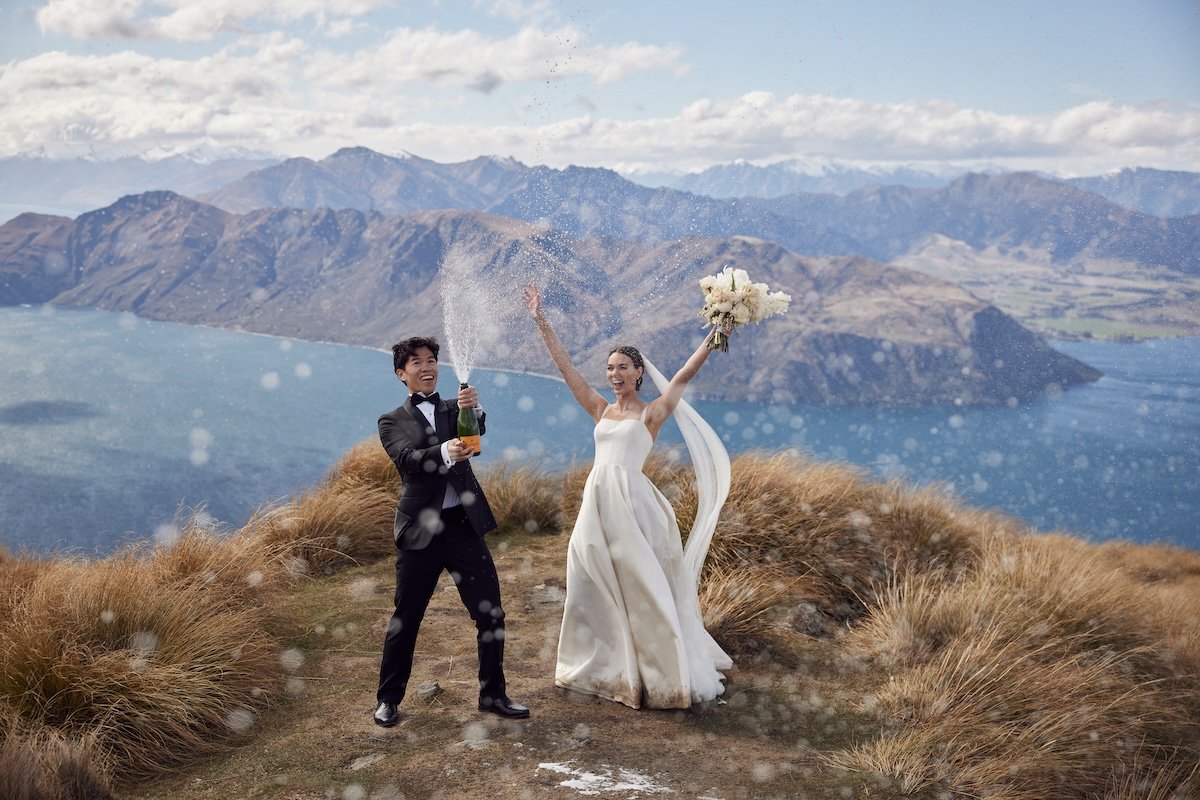 ost in Love Photography capturing a destination wedding couple in New Zealand.
