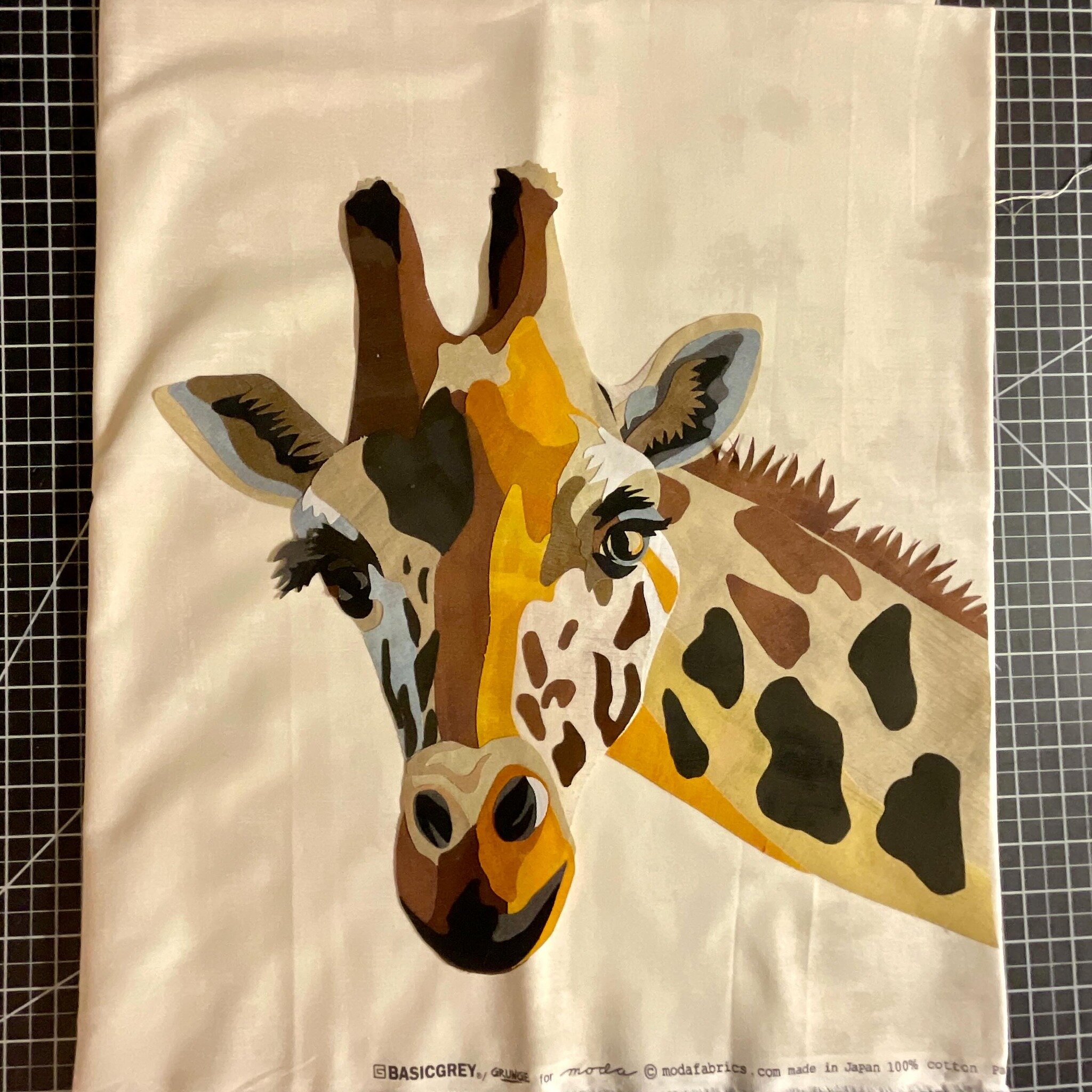 Have I ever mentioned how much I love #grungefabric from @modafabrics ???

#giraffe is made, I&rsquo;ll secure him to the background this evening and quilt tomorrow. I need a name for her. 

#artquilt #artquilting #textileart #vermontartist