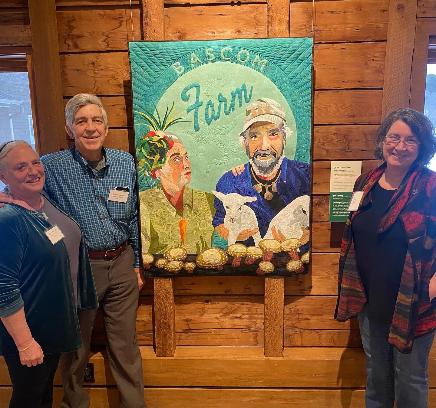 We had a lovely evening @billingsfarm tonight for the opening of the #clinatefarmer show. Yours truly with Donna and Dean Bascom of @bascomfarm 

Thank you to Billings for a beautifully presented exhibition, Cecily Anderson of @anagramillustration an