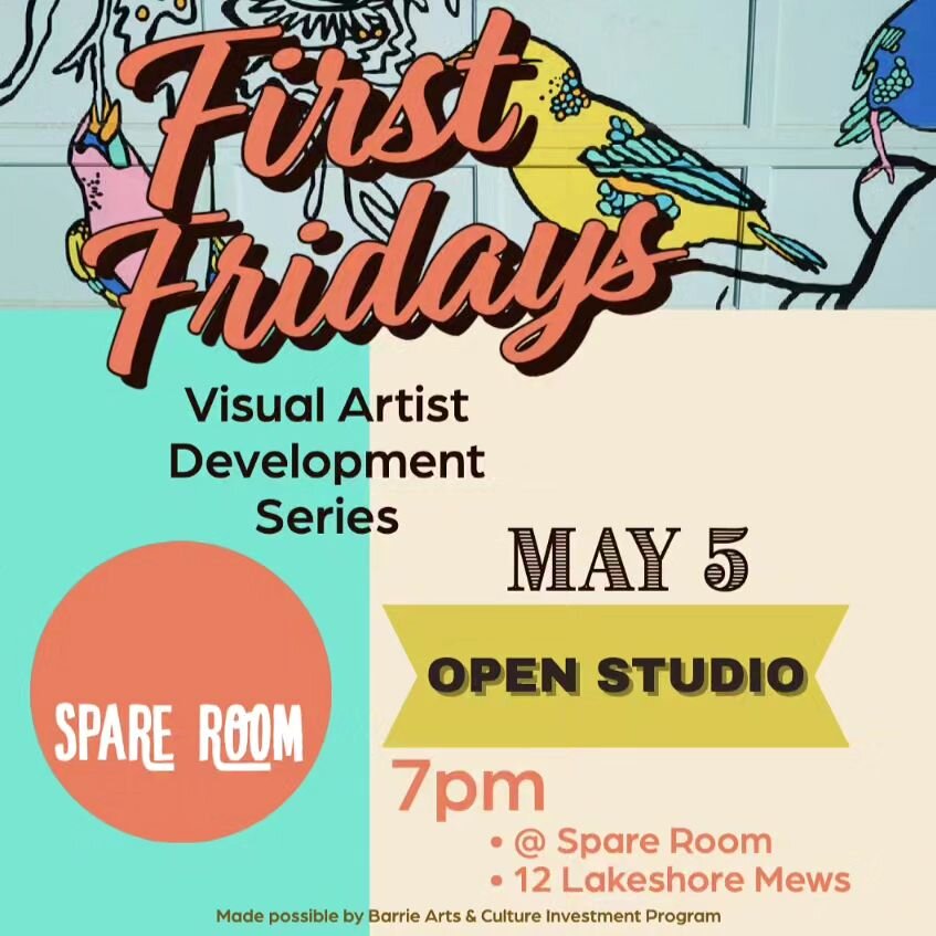 Hello May!
Join us for another round of First Fridays this May 5th with an OPEN STUDIO visit!&nbsp;

A few of our Roomies will be working away on various projects; including Brightening Barriers where we are proud to announce four have been commissio