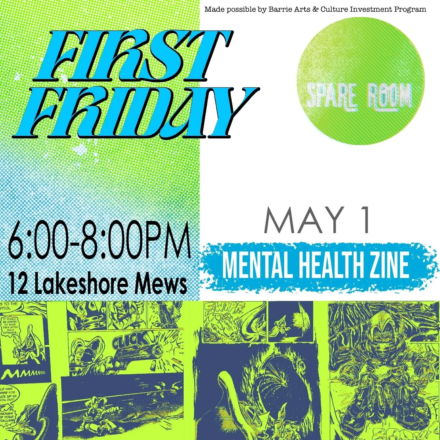 We have a special First Friday for you this month. Attendees will get the opportunity to be part of a mental health awareness zine being printed as part of a larger project in collaboration with @cmhanational and @seanwilliamdawson. 

On that note, i