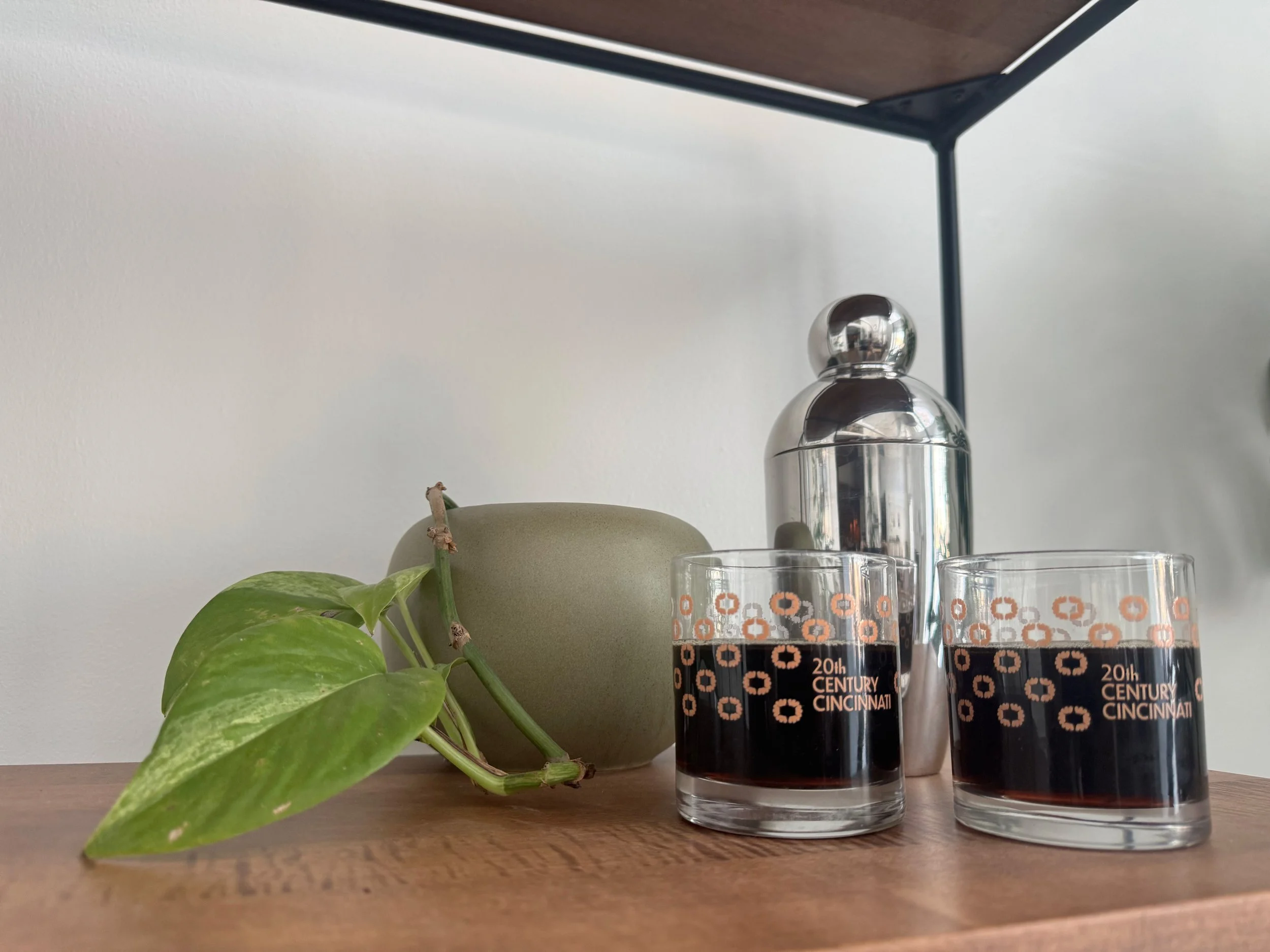 20CC Logo Pattern Rocks Glasses - PAIR OF 2