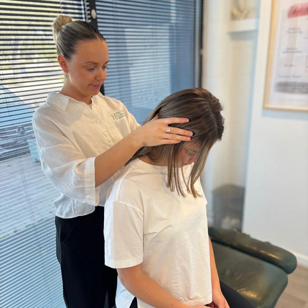 🔎 Why we check your range of motion

Movement is one of the best windows into your overall spinal and joint health. When you come in for care, one of the first things we do is assess how well your body moves. 
Here, Dr Paige is assessing neck range 