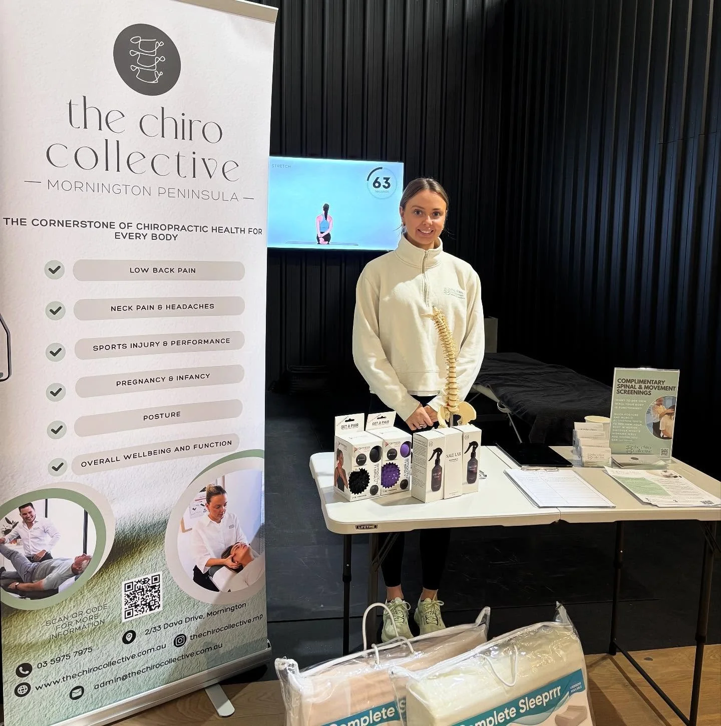 Our team loved connecting with everyone on Saturday at the @strong_mornington Mental Fitness Charity Event and offering complimentary posture screenings to support both performance and wellbeing. Thanks to Strong Pilates for hosting such an inspiring