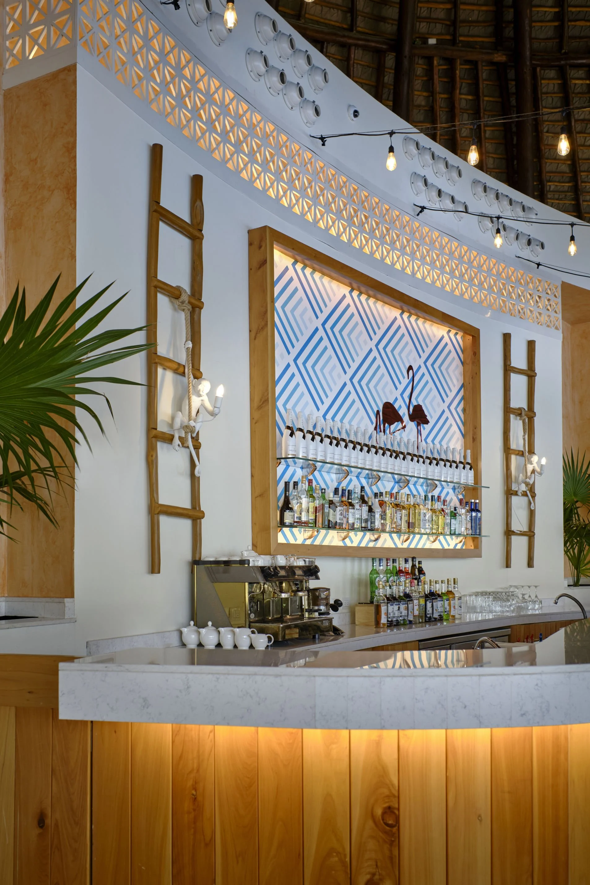 tropical bar design at Iberostar Selection Paraíso Lindo - Hotel design in Mexico