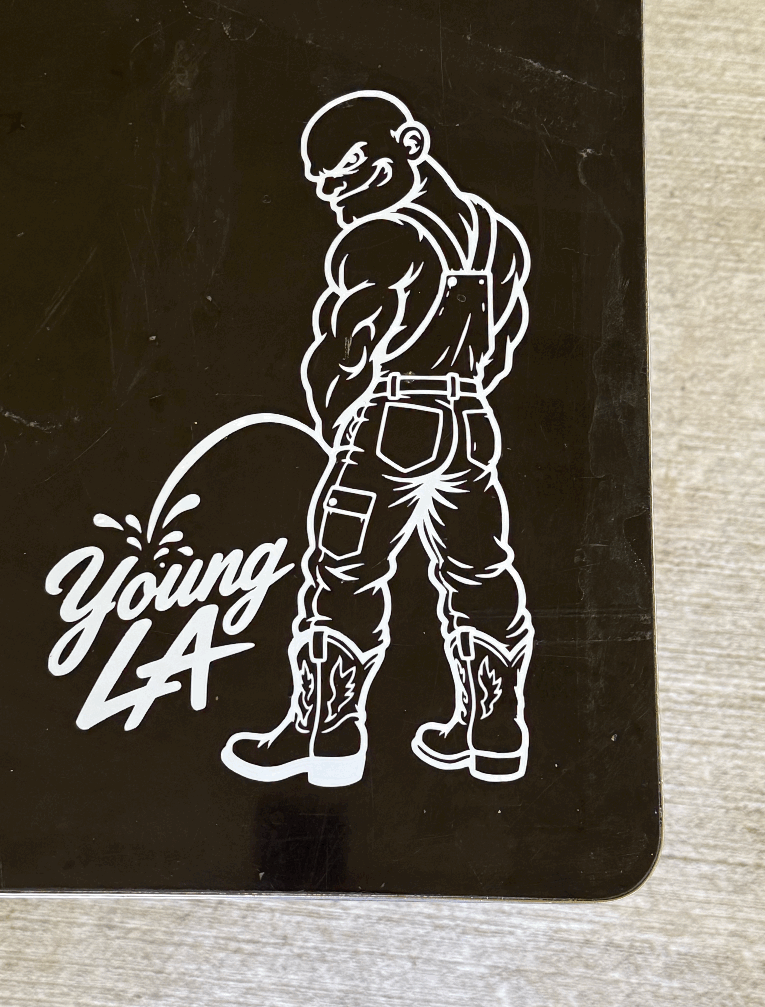 Pissin' On LA White Vinyl Decal