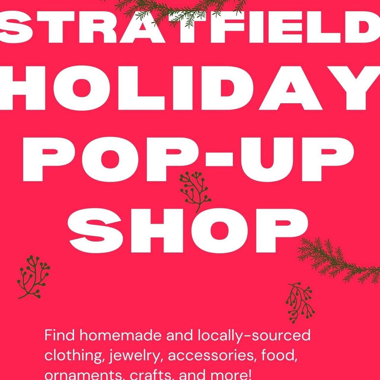 Stratfield&rsquo;s Holiday Pop-Up Shop is back!! 🎁🎄

Come to our very own Stratfield School next Thursday (12/8) and support local vendors, hang out with friends and neighbors, all while doing some holiday shopping. 

Event starts at 5:30 and is op