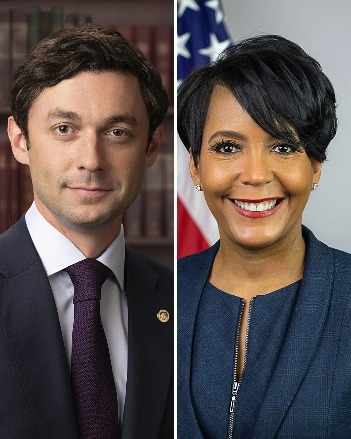Jon Ossoff and Keisha Lance Bottoms