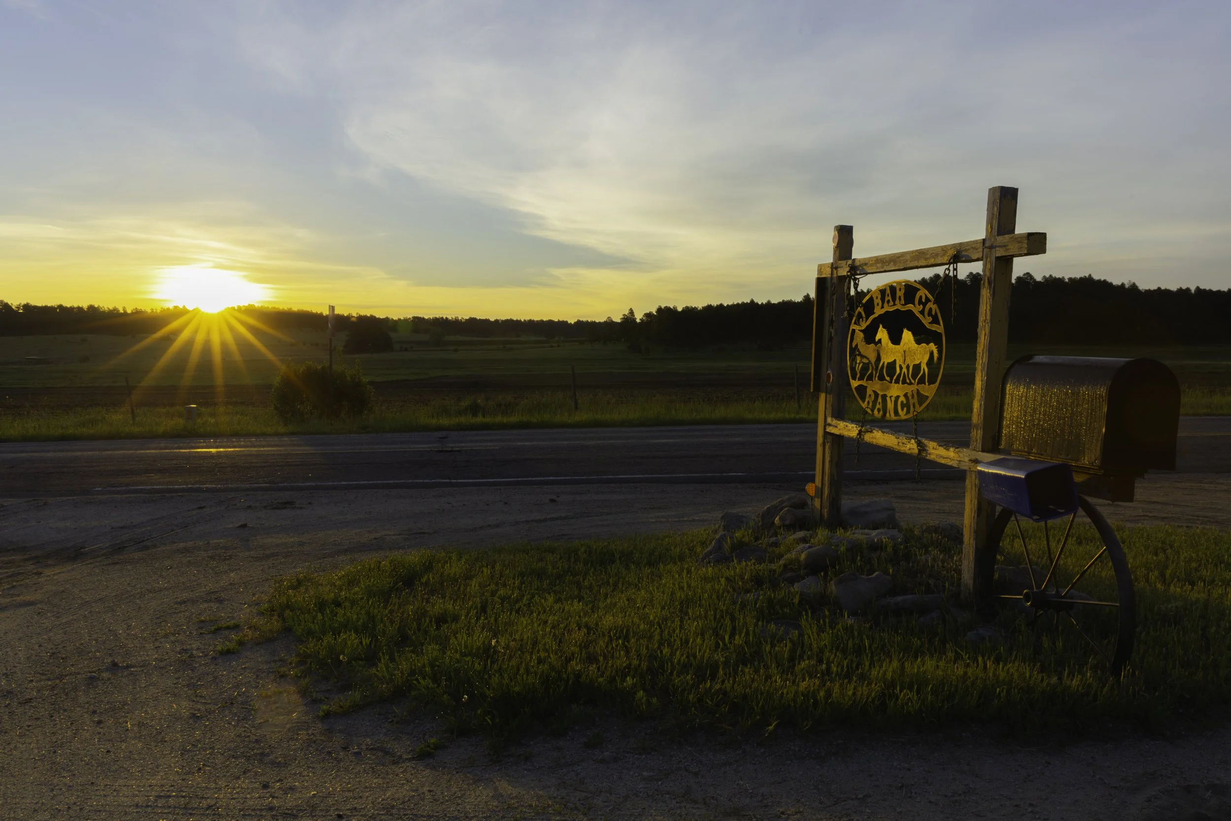 Sunrise at Ranch Camp made for stunning views of the iconic original entrance sign. 