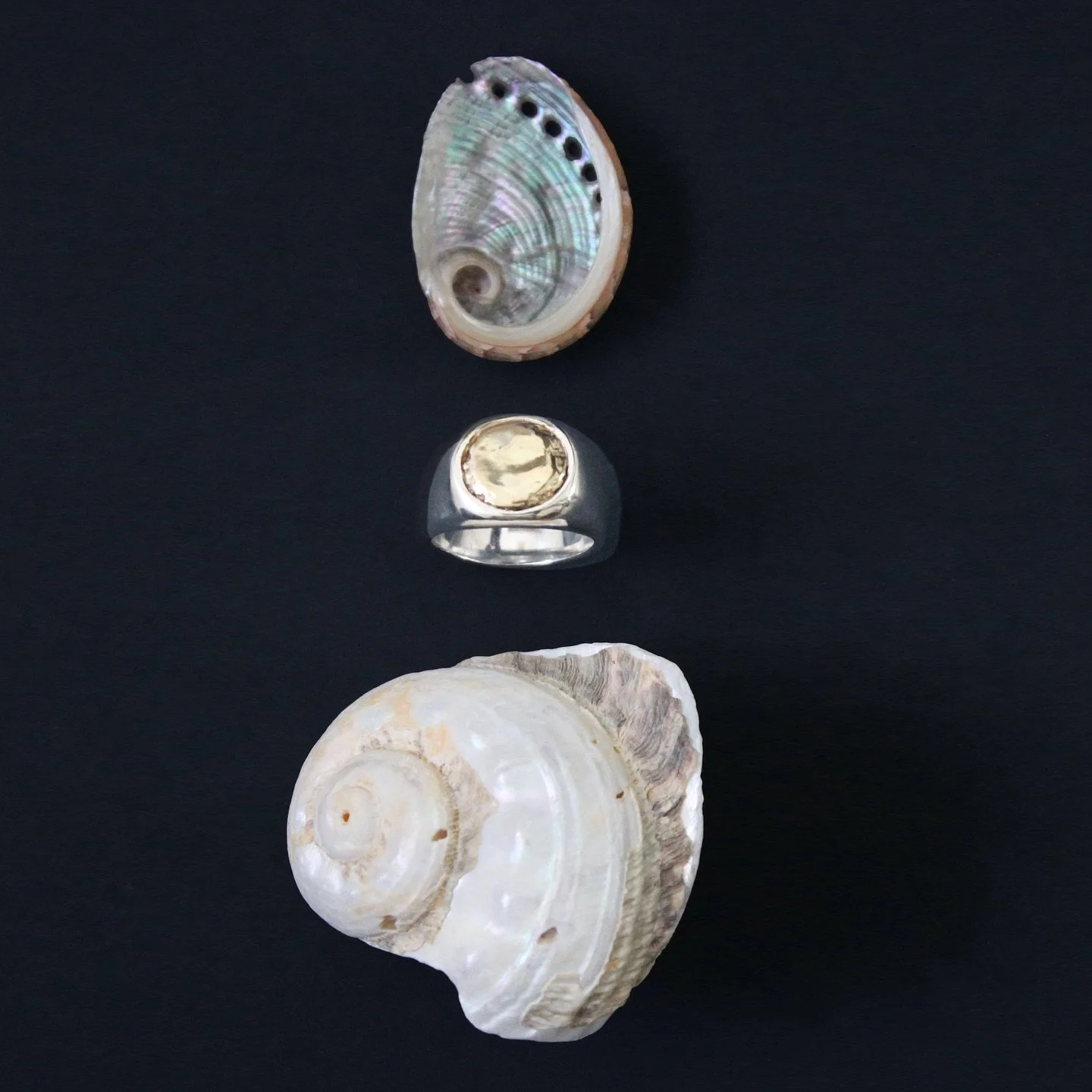 A bespoke signet for Julie.

A hand carved silver band with melted gold inlay.
It&rsquo;s imperfect in the best kind of way.
.
.
.
#bespoke #signetring #customjewellery #handmade