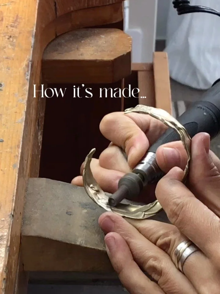 How it&rsquo;s made vs. how it&rsquo;s worn.

When a piece of jewellery is in production it means dirty hands, a matte finish, rough edges and saw marks. 
It&rsquo;s pretty cool to see the contrast once polished and ready to wear!

The Braided No.2 b