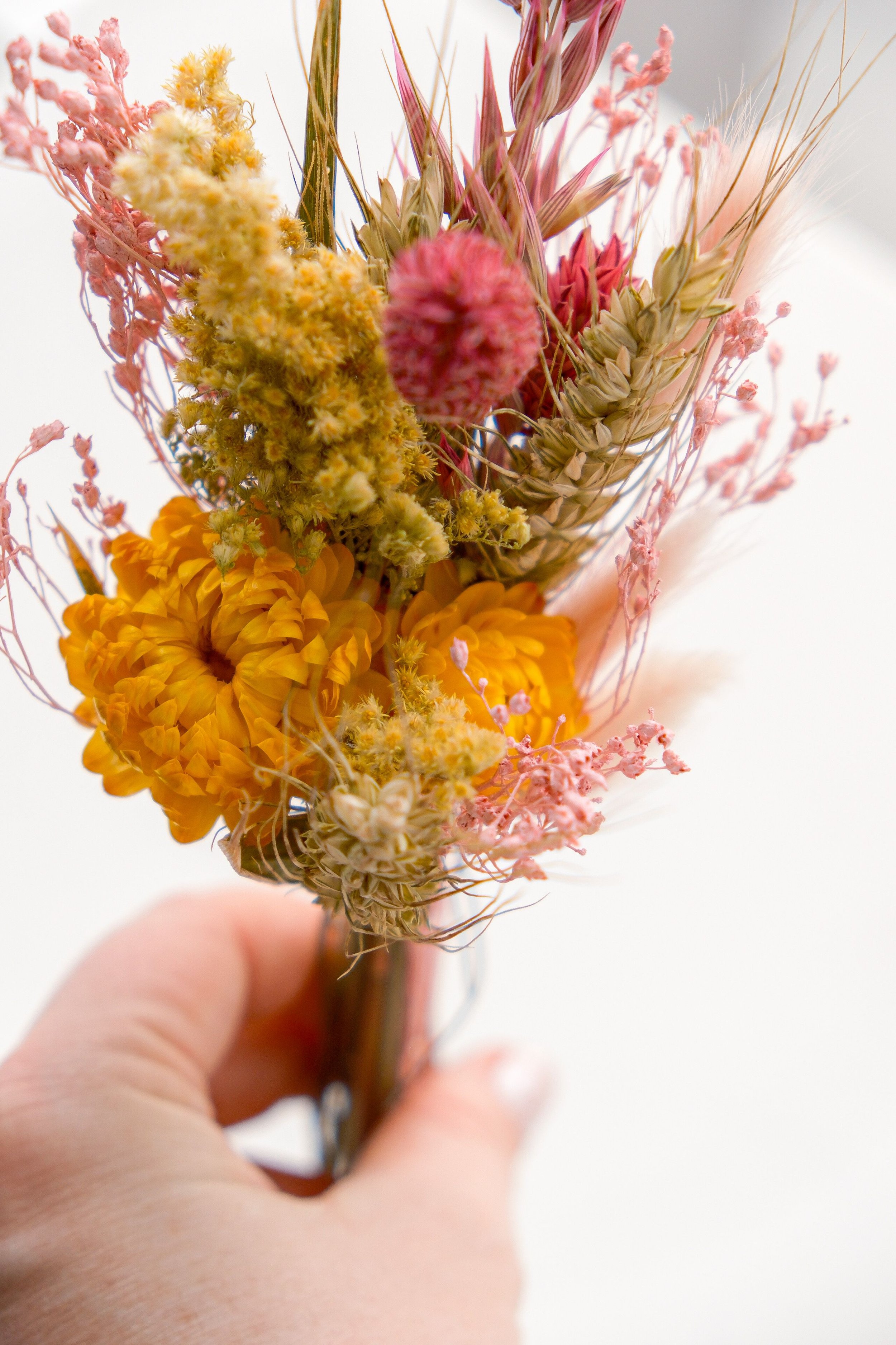 Hazel & Twine - Mini Brights Colourful Dried Flower Bloom Bunch - XS Mini Size