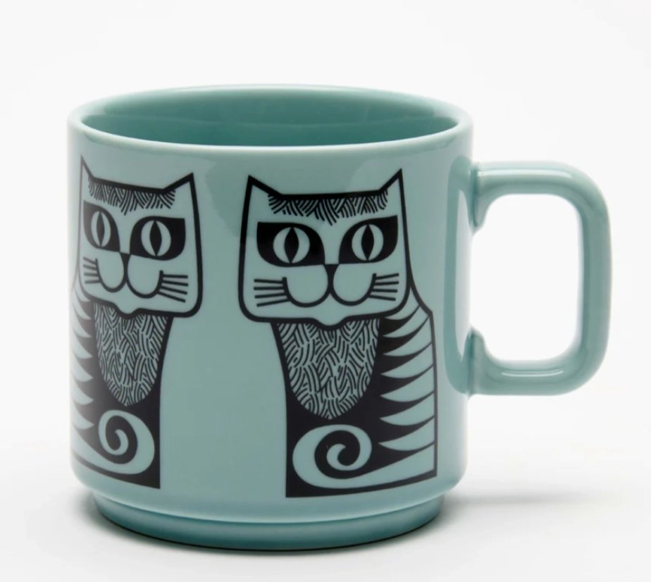 Hornsea x Magpie Cat Mug - Teal